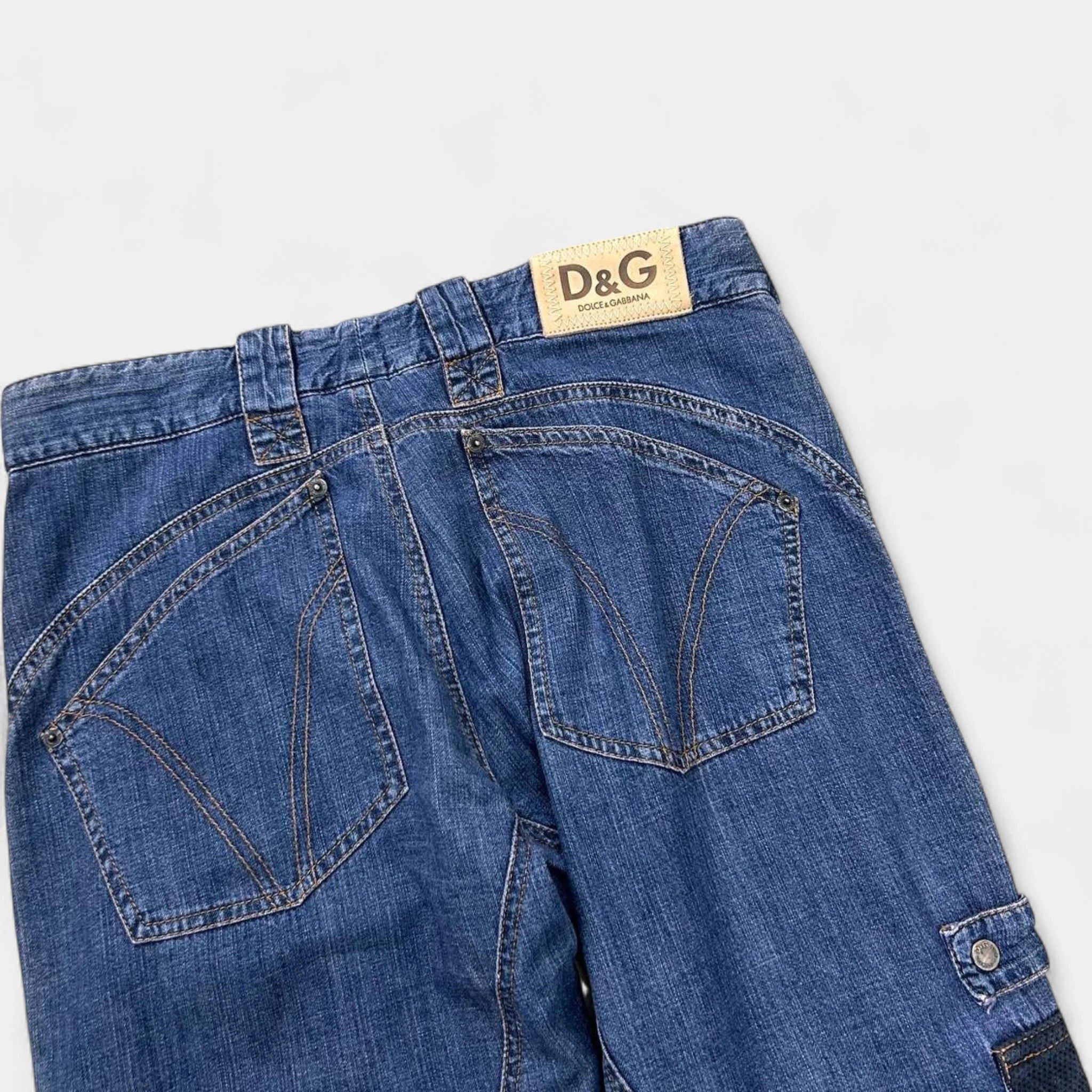 Dolce & Gabbana Dolce & Gabbana Cargo Blue Denim Pants Size US 33 - 8 Thumbnail