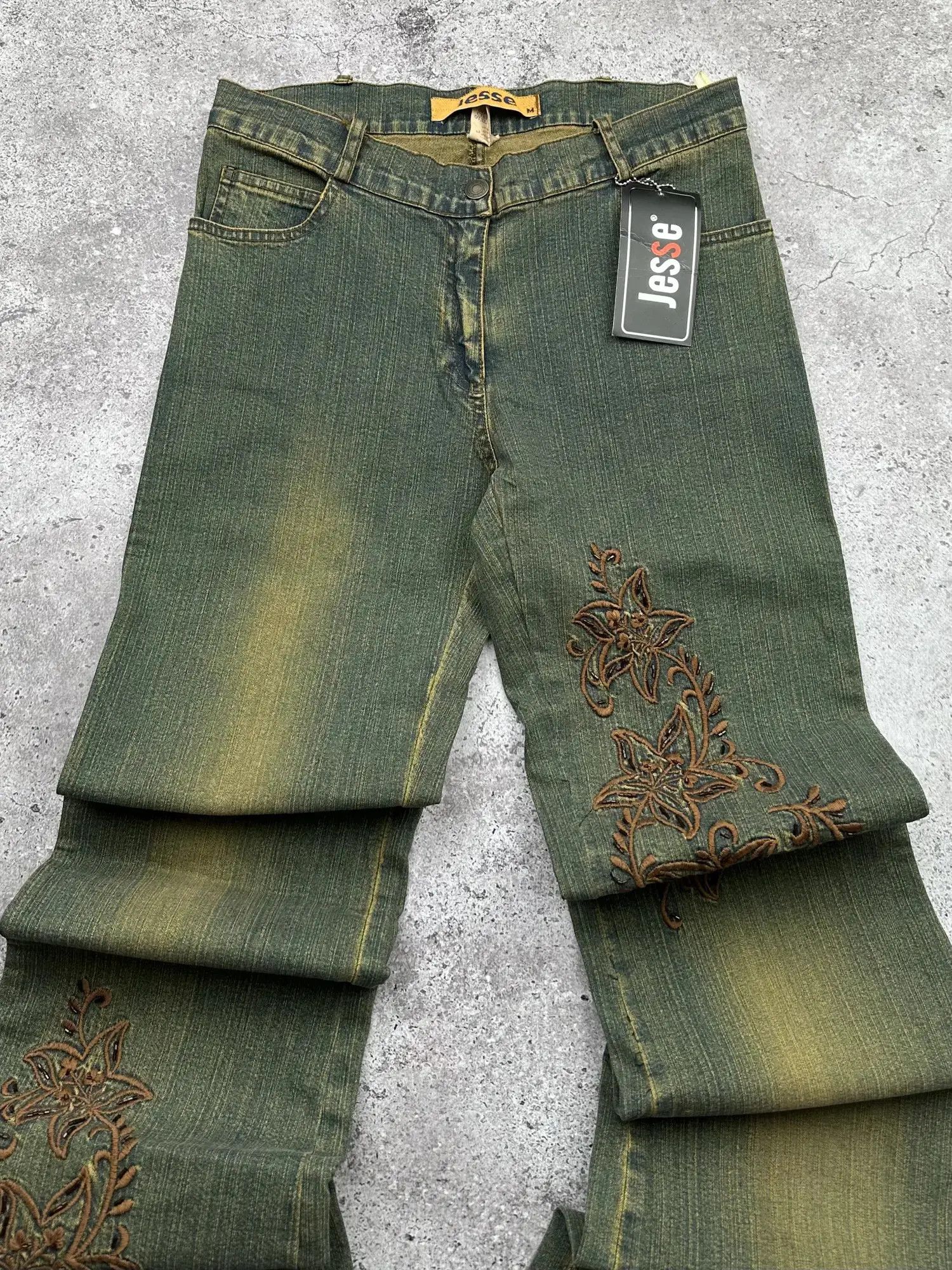 Japanese Brand Vintage Faded Flare Jeans C477(V457)E8 Size 27" / US 4 / IT 40 - 2 Thumbnail