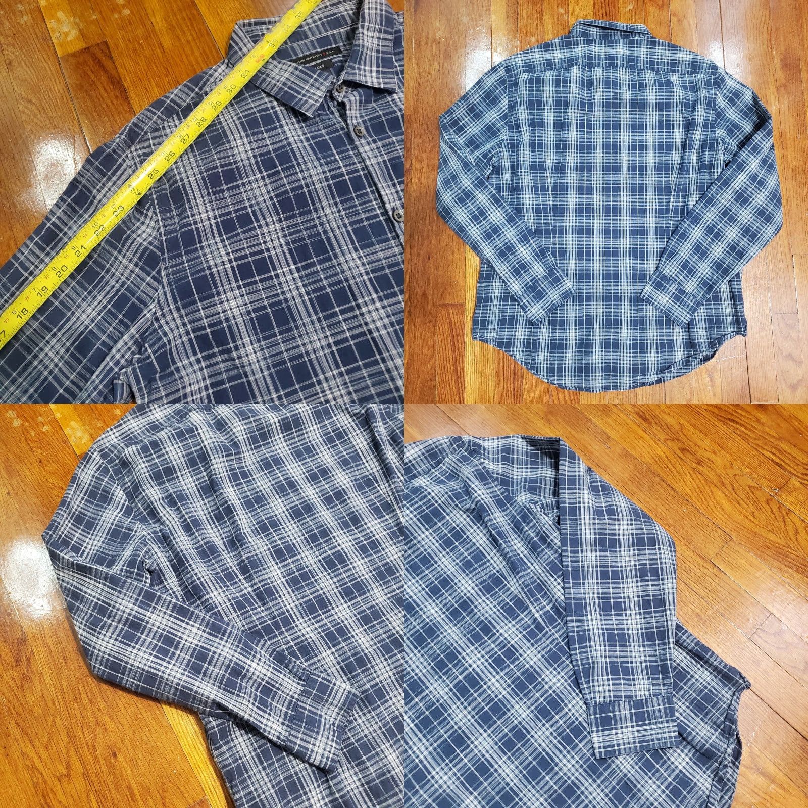 John Varvatos John Varvatos Shirt Mens XL Blue Plaid Luxe Button Up Preppy Casual Size US XL / EU 56 / 4 - 8 Thumbnail