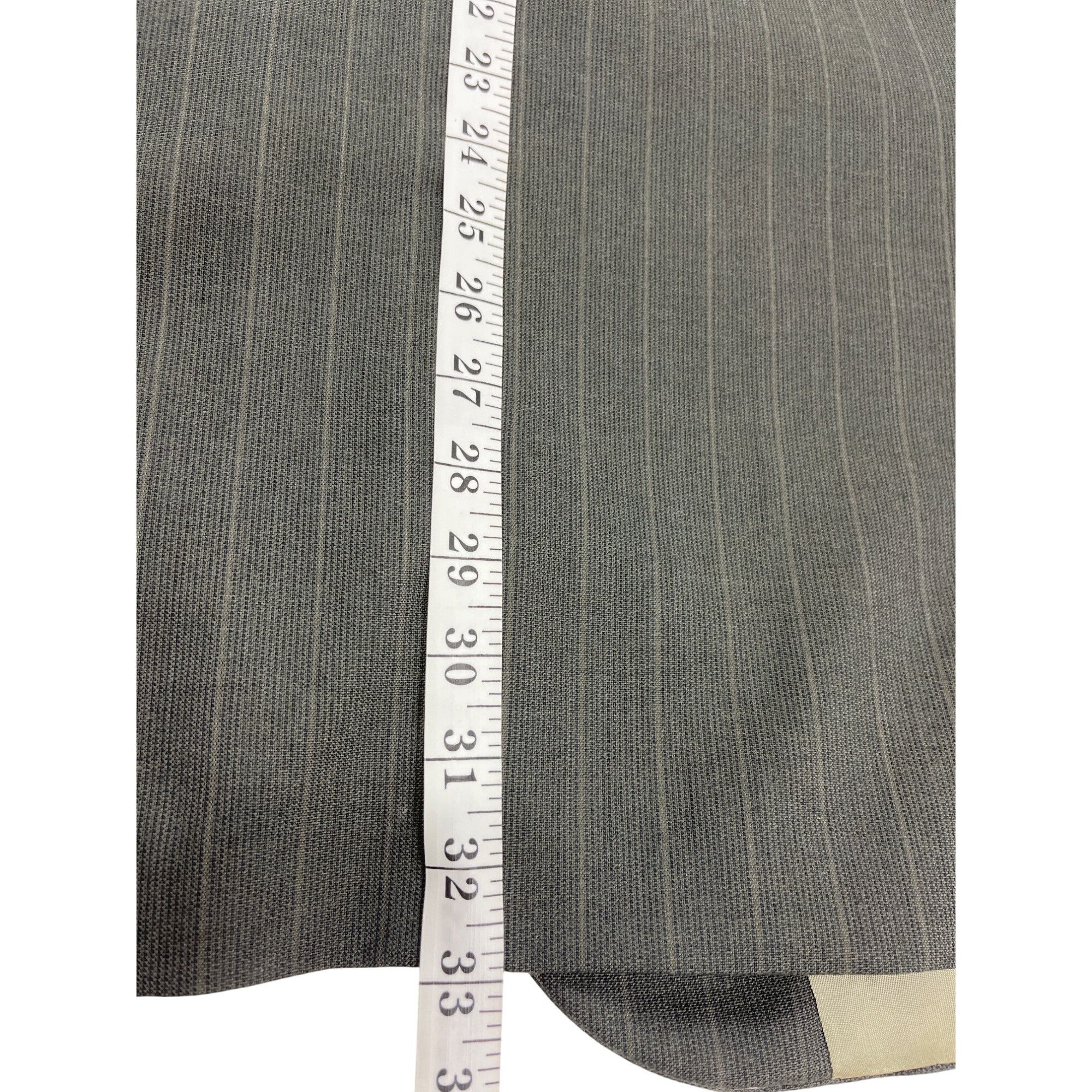 Other Mens Gray Pinstripe Suit 42R 100% Worsted Wool Pants 34/31 B Size 42R - 16 Thumbnail