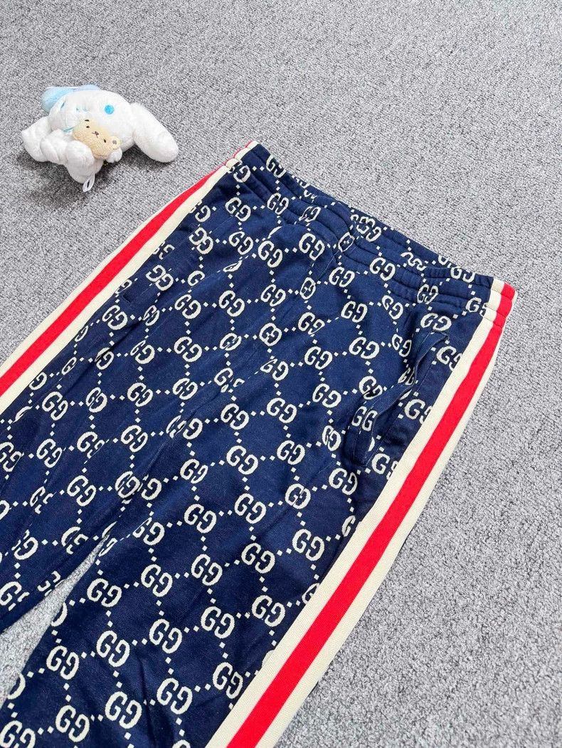 Gucci Gucci Size XS Navy blue jacquard double G full logo sports Size US 29 - 3 Thumbnail
