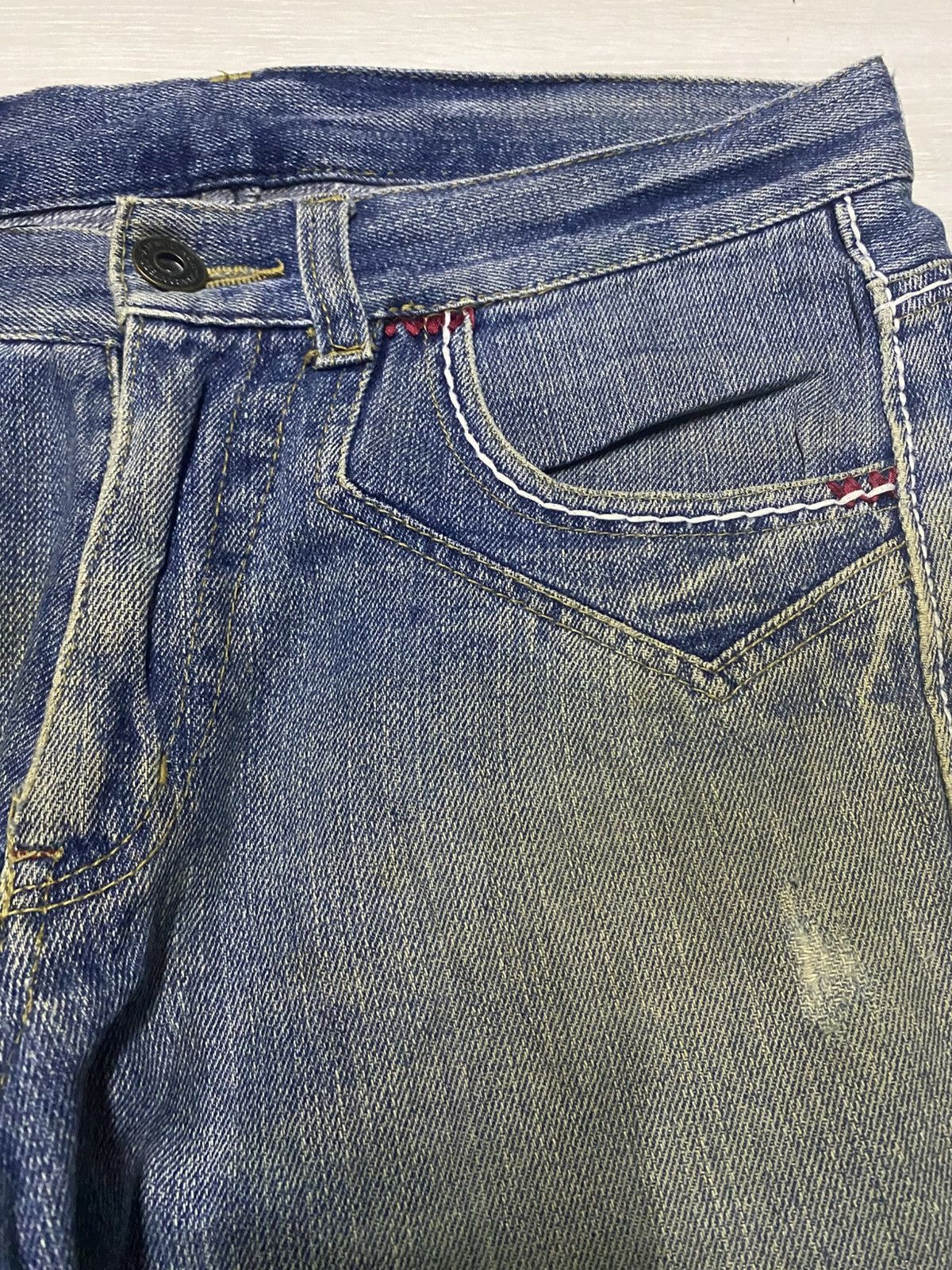 Tornado Mart Vintage Japanese Authentic Mud Wash Distressed Bootcut Jeans Size US 33 - 12 Thumbnail