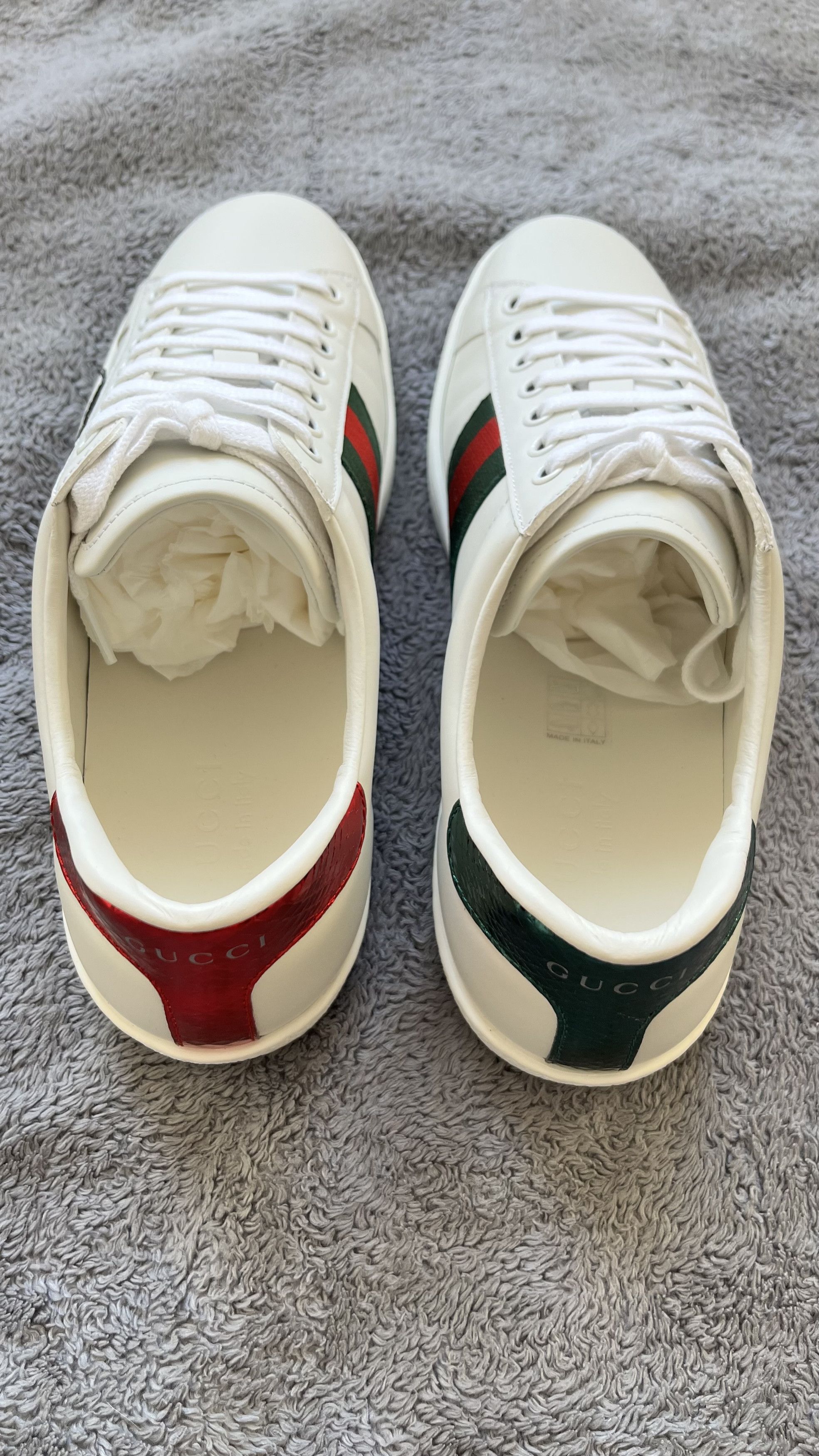 Gucci Gucci Ace Embroidered Snake Sneakers – White Size US 9 / EU 42 - 5 Thumbnail