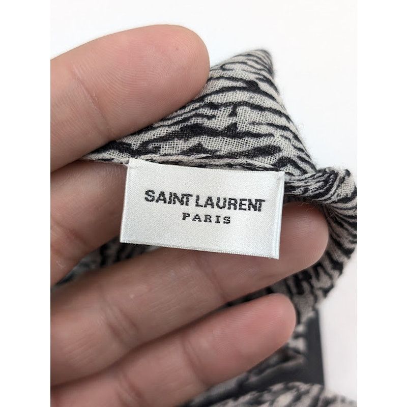 Saint Laurent Paris o1rshd1 Size: OS / Zebra Print Wool Etamine Size ONE SIZE - 14 Thumbnail
