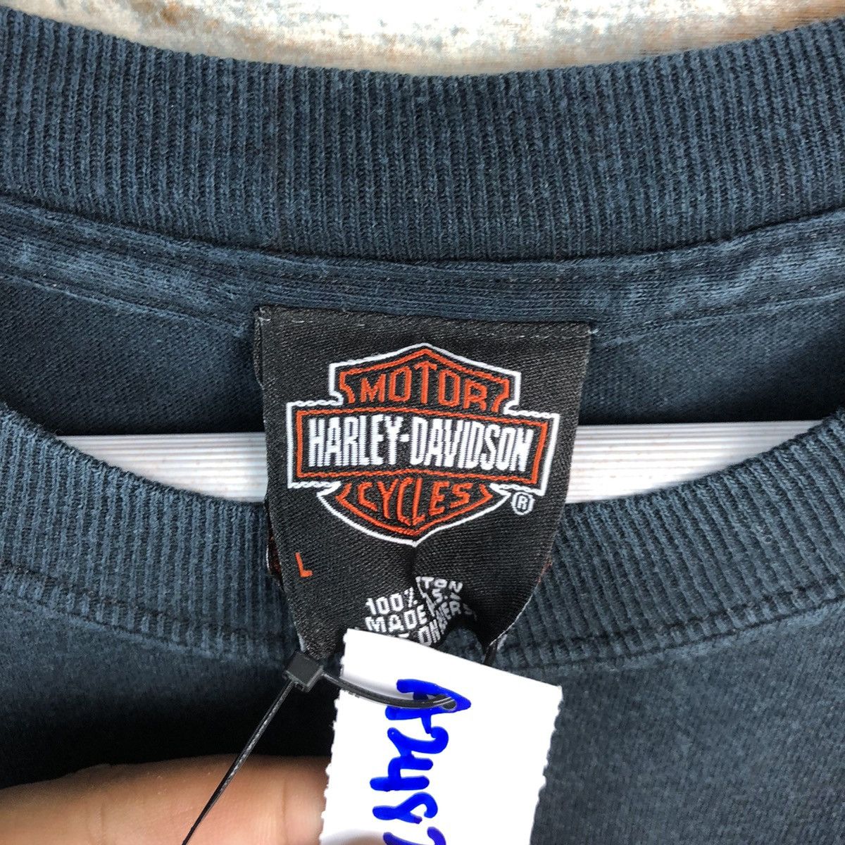Harley Davidson Harley Davidson Kanagawa Japan Dark Blue Sweatshirt #A2482 Size US L / EU 52-54 / 3 - 10 Thumbnail