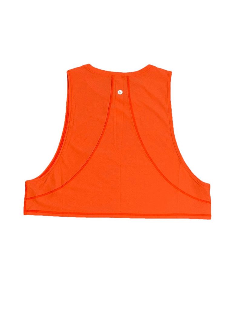Lululemon LULULEMON MUSCLE LOVE CROP TANK TOUGH HIGHLIGHT ORANGE SZ 10 Size L / US 10 / IT 46 - 2 Thumbnail