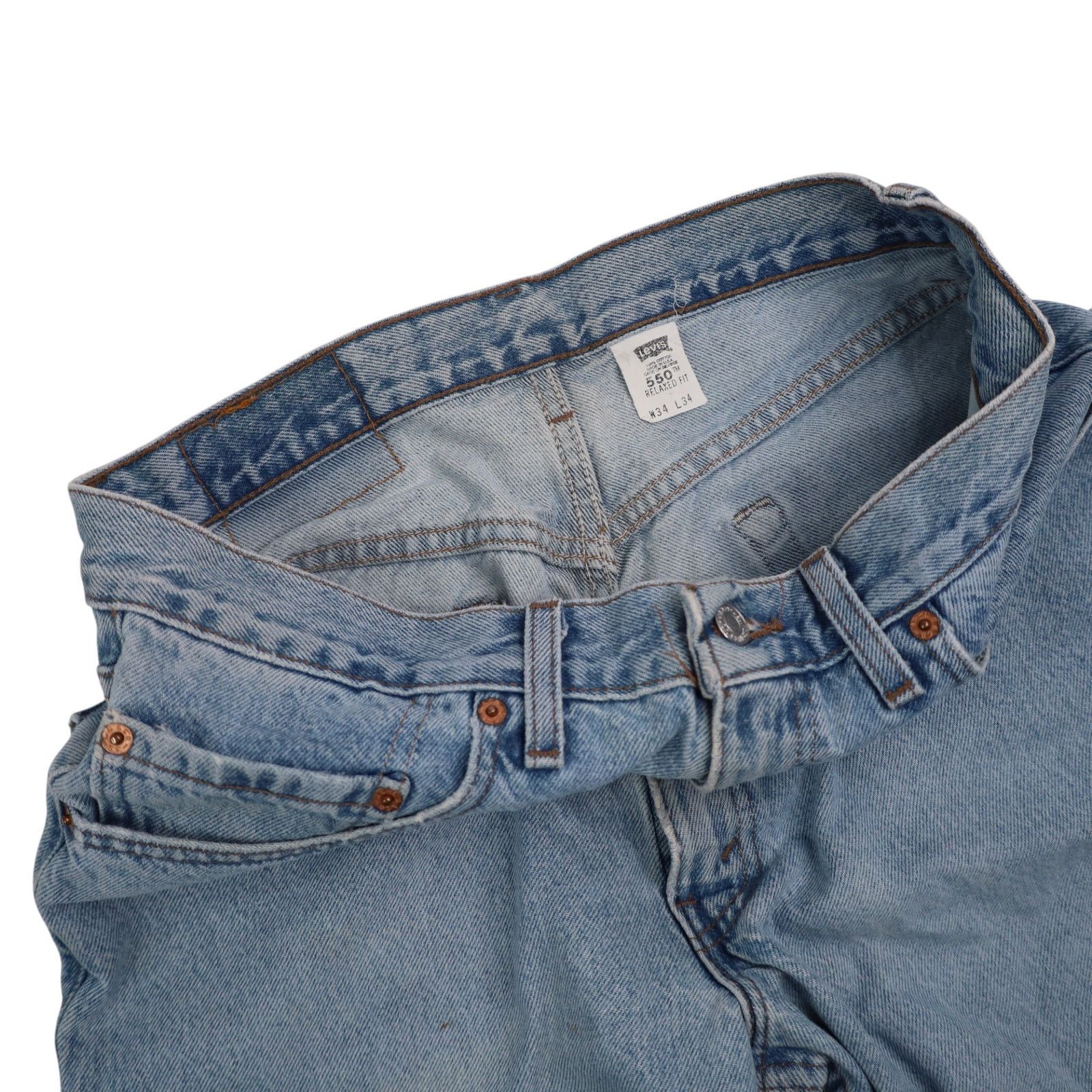Levi's × Vintage Vintage Levis 550 USA Made Loose Fit Denim Jeans Size US 34 / EU 50 - 6 Thumbnail