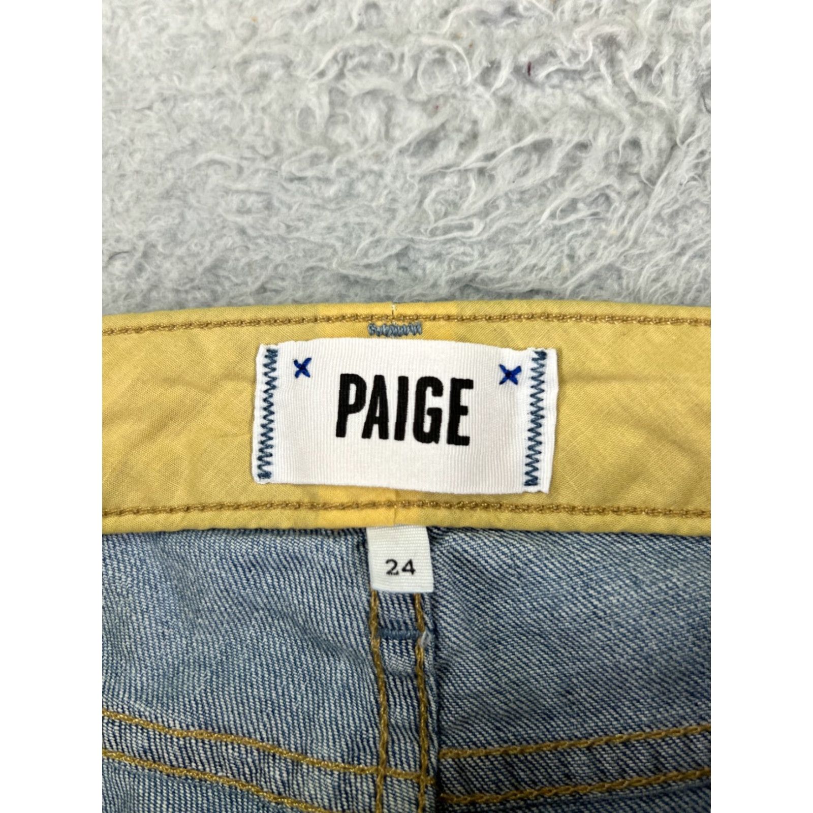 Paige Paige Skyline Jeans Womens 24 Denim Blue Low Rise Ankle 28in Slim Cotton 5-Pocket Jeans Modern American Womens Size 42" / US 20 - 6 Thumbnail