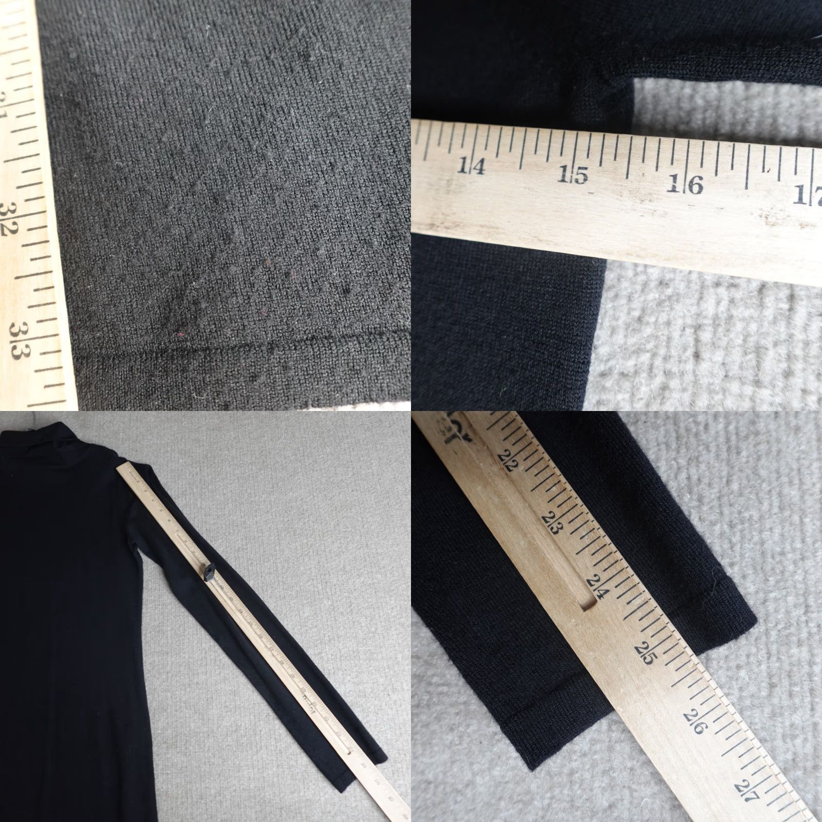 Theory Theory Dress Large Black Solid Wool Blend Sweater Ares New Steady Womens Casual Business Cardigan? Size L / US 10 / IT 46 - 8 Thumbnail