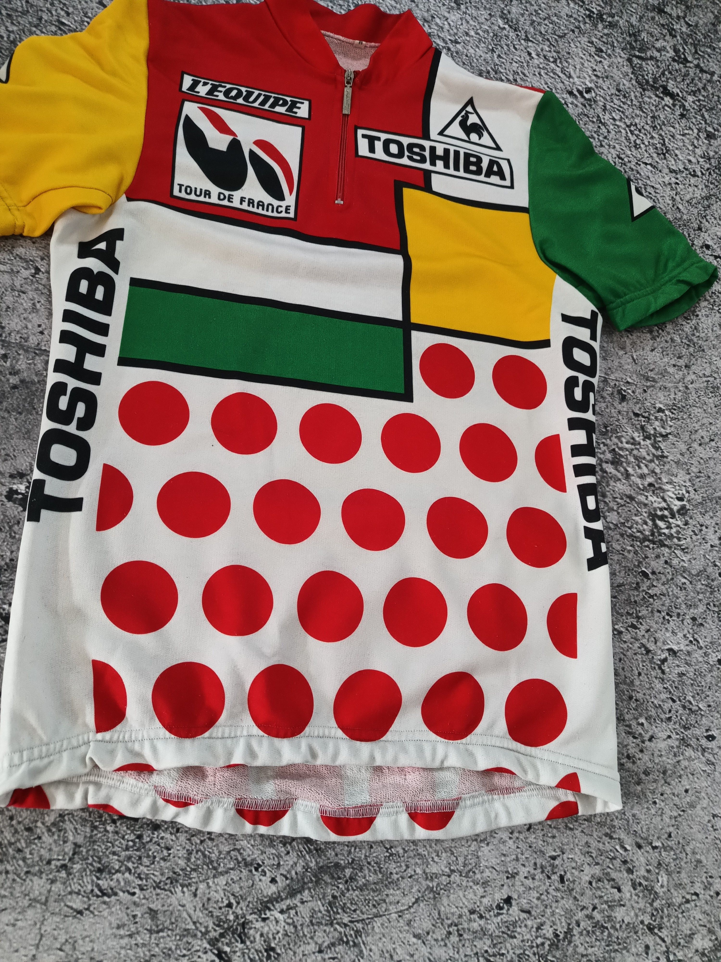 Vintage Vintage 80s/90sTour De France Toshiba Cycling Jersey Size US M / EU 48-50 / 2 - 2 Thumbnail