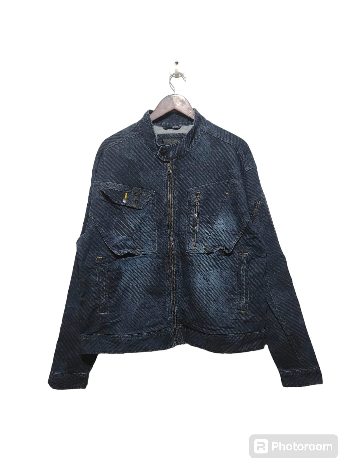 Japanese Brand Tora by Toraichi striped biker denim jacket Size US L / EU 52-54 / 3 - 2 Thumbnail