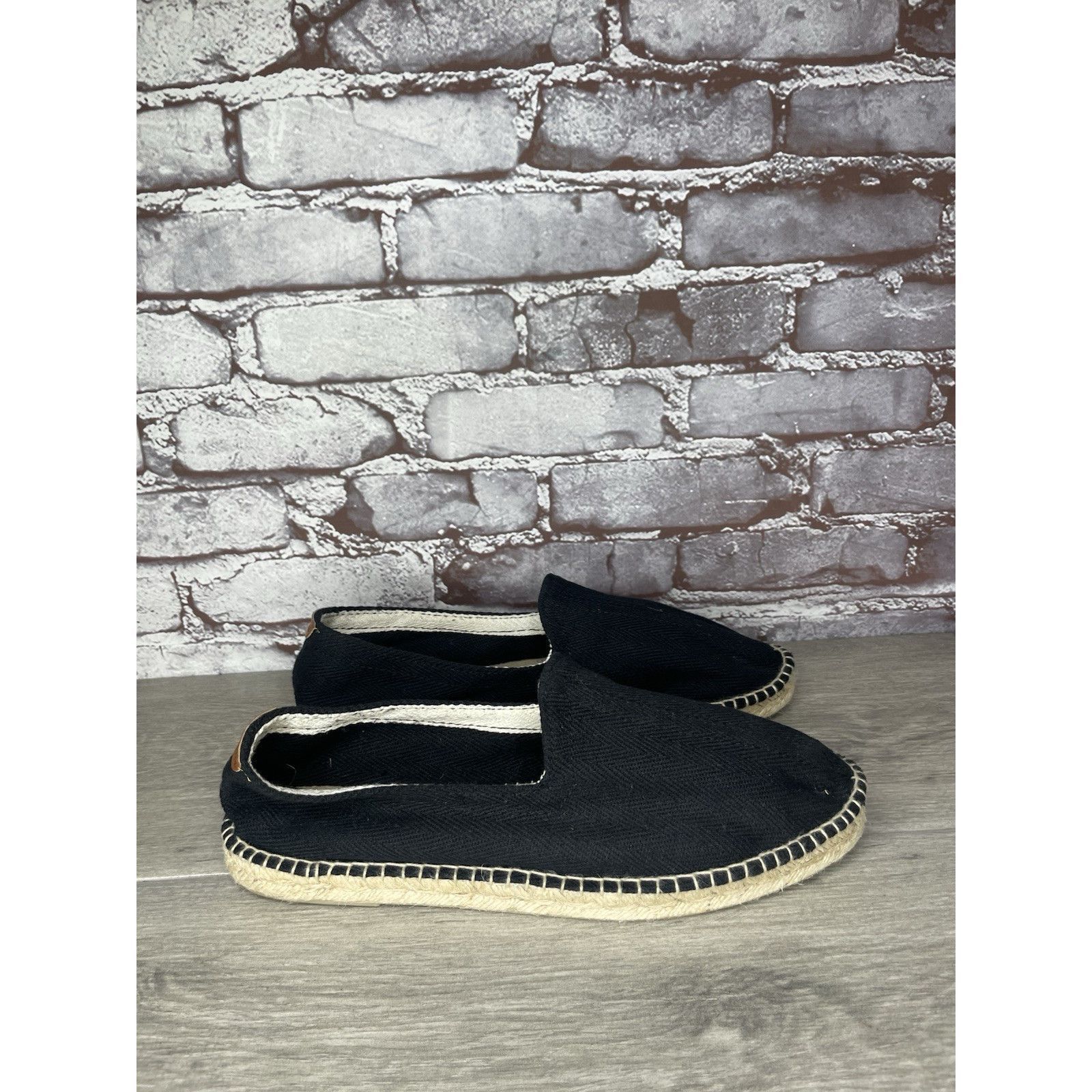 TONI GARD Toni Pons Jute Espadrille Black Canvas Slip On Comfort Casua Size US 10.5 / EU 43-44 - 15 Thumbnail