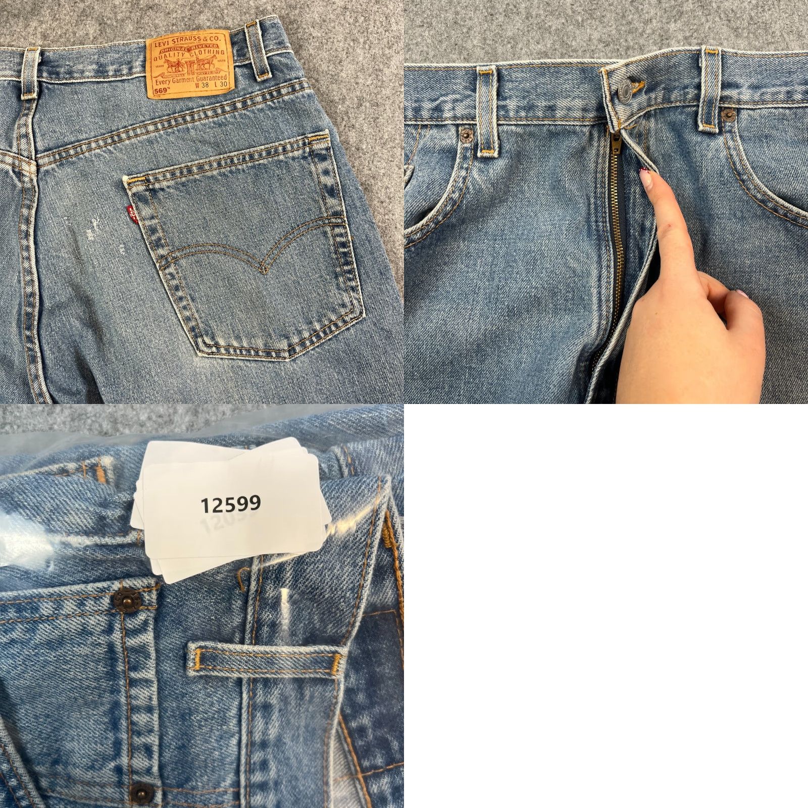 Levi's VINTAGE Levi's 569 Jeans Mens Relaxed Straight 38 Light Blue 90s Levi's 569 Mens Jeans Relaxed Straight 38 Light Blue 90s Size US 38 / EU 54 - 8 Thumbnail