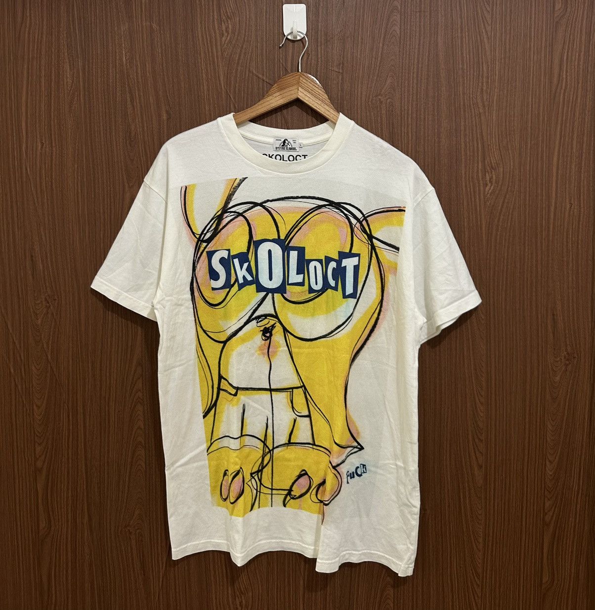 image of 2017 Hysteric Glamour x Skoloct Tee in White, Men's (Size Large)
