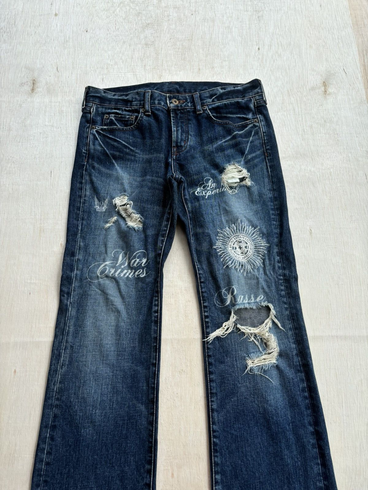 Hysteric Glamour × If Six Was Nine × Japanese Brand Vintage Distressed Denim Ifsixwasnine Lgb Style Jeans Size US 33 - 5 Thumbnail