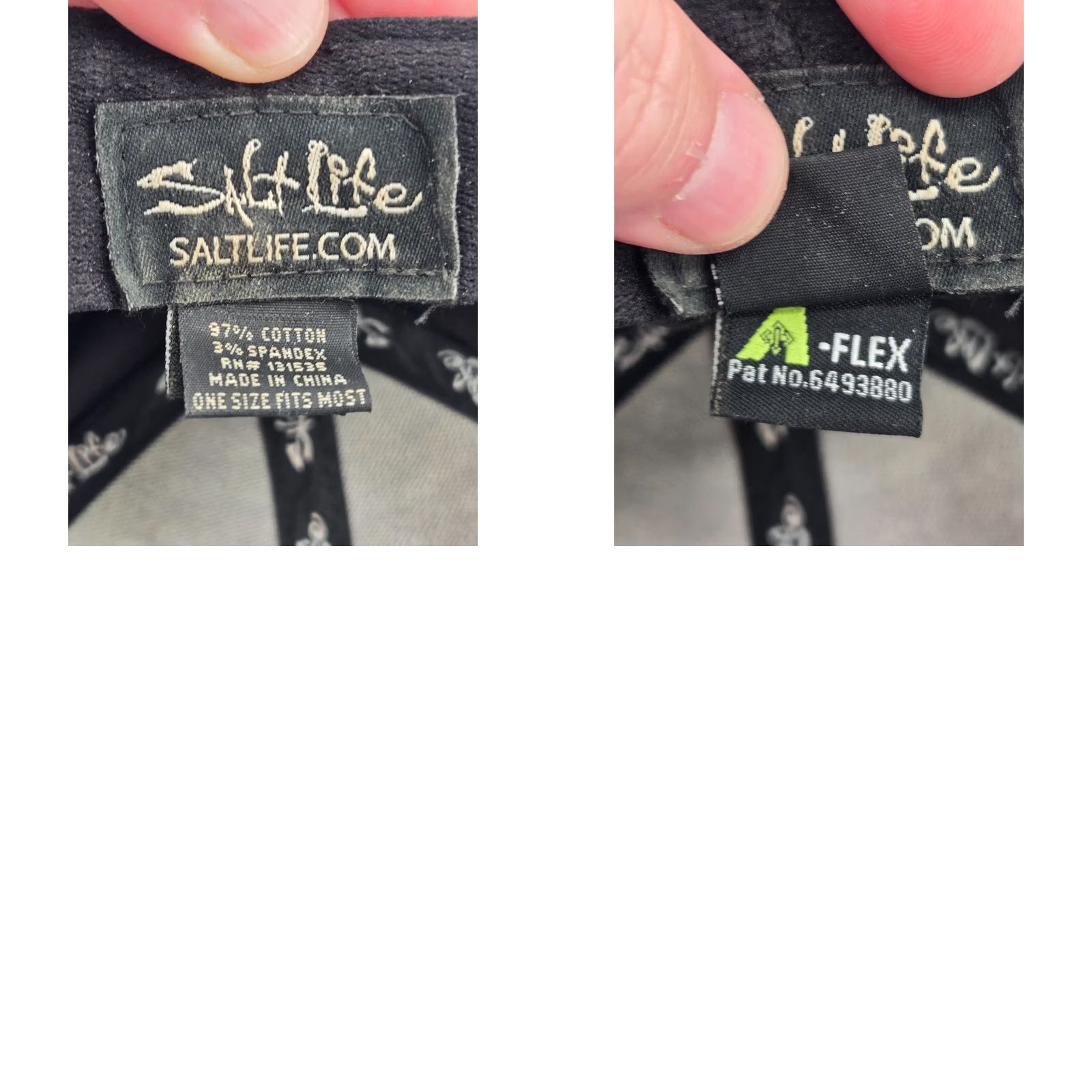 Vintage Salt Life Hat Cap Flexfit Black Logo Hat Adjustable One Size Men Black Salt Life Baseball Cap Outdoor Fish Theme Mens Size ONE SIZE - 10 Thumbnail