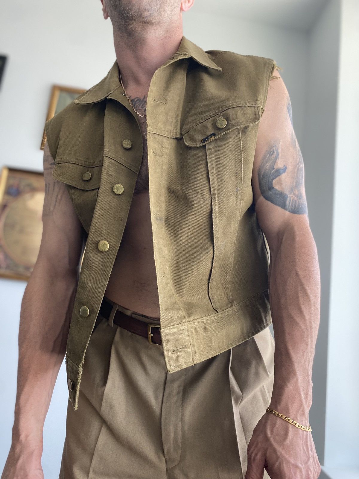 Lee LEE Denim Jacket Vest — vintage Grailed