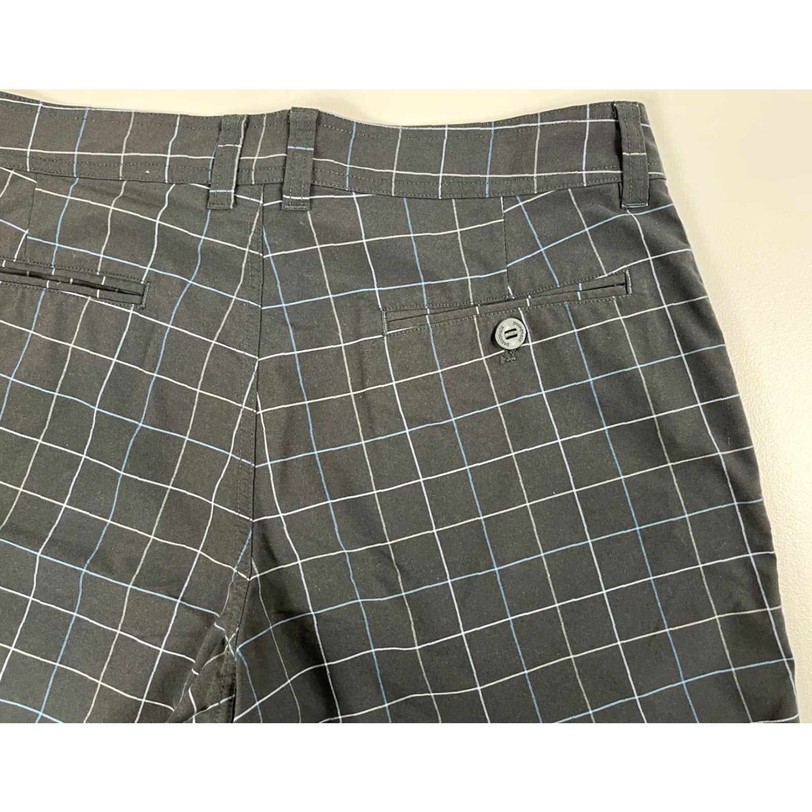 Patagonia Patagonia Men's Shorts Windowpane 33 Waist 10.5in Inseam Charcoal/Black Pockets Lightweight Casual Travel Chino Outdoor Polyester Nylon Size US 33 - 5 Thumbnail