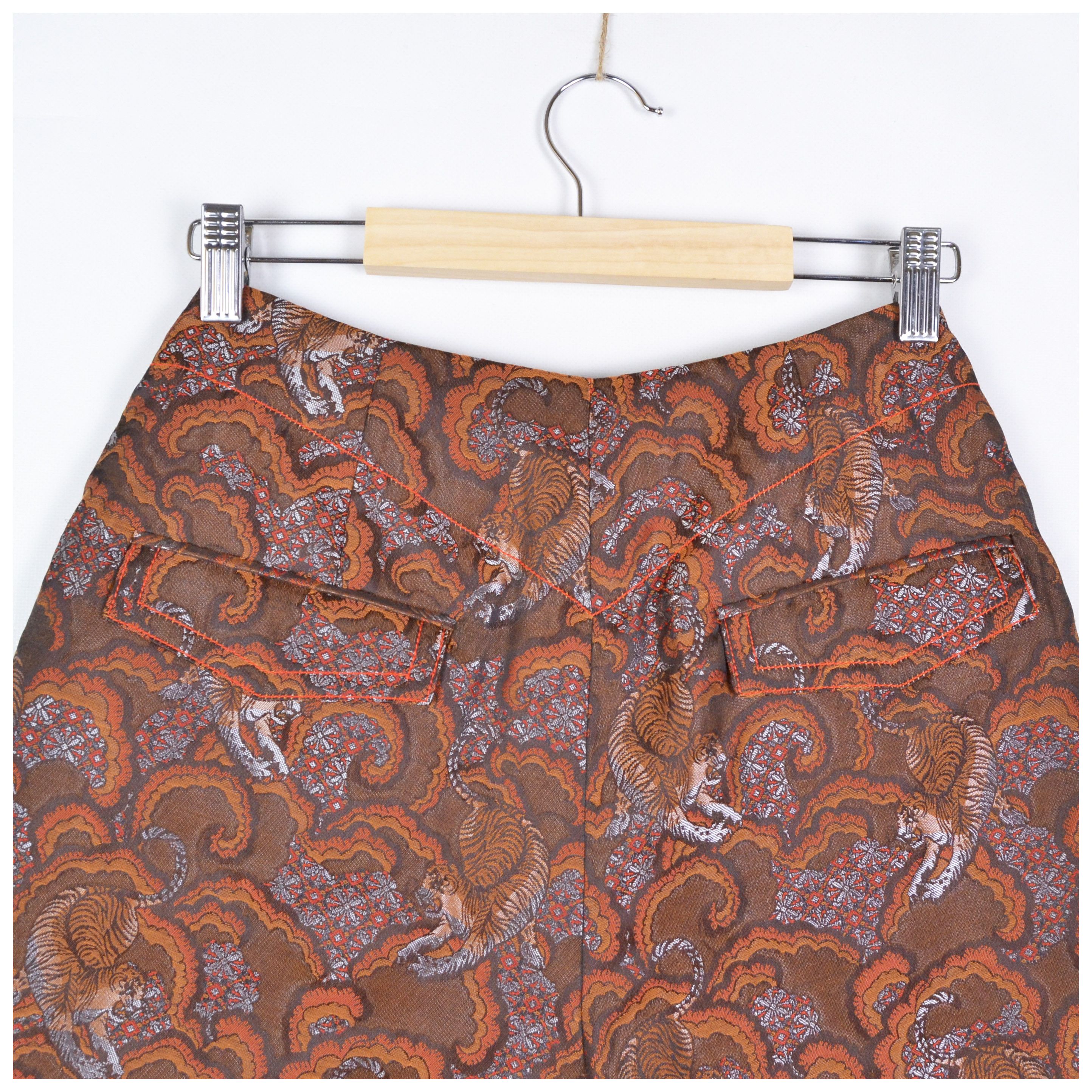 Japanese Brand × Sandro Sandro Chinagirl Multicolore Tiger Printed Japanese Shorts Size 28" / US 6 / IT 42 - 19 Thumbnail