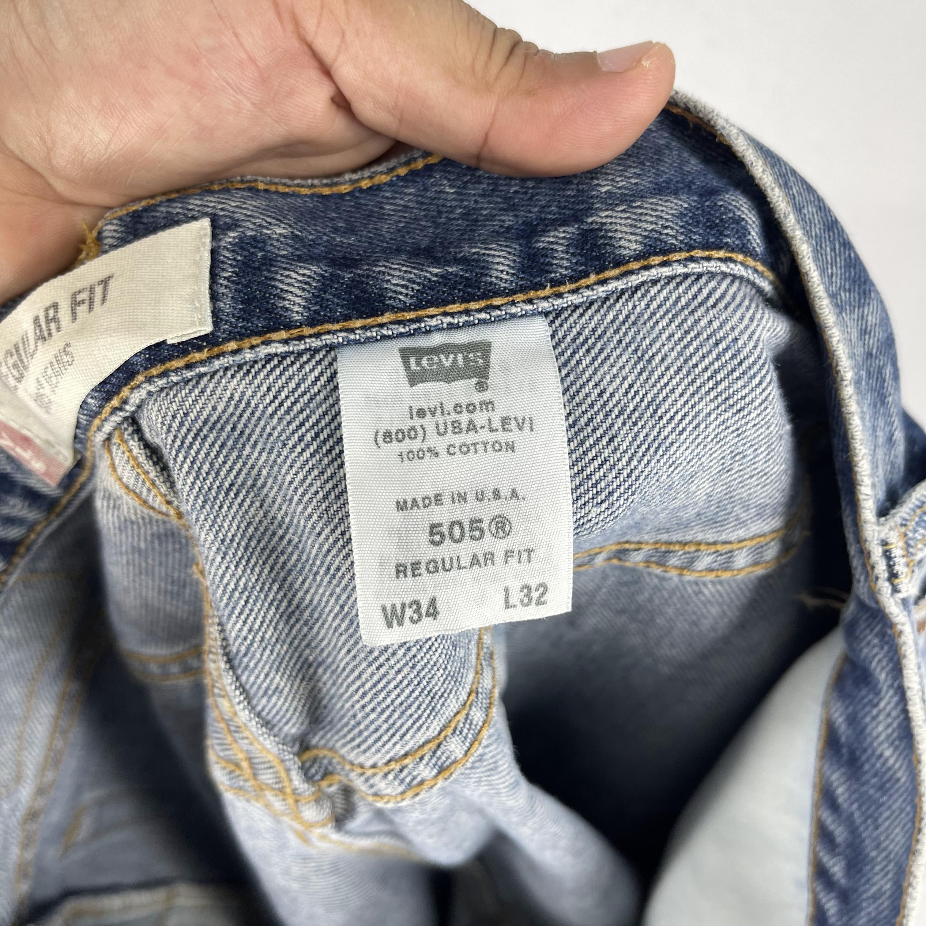 Levi's × Vintage W32 L31 Vintage Levis 505 Distressed Medium Wash Jeans Size US 32 / EU 48 - 5 Thumbnail