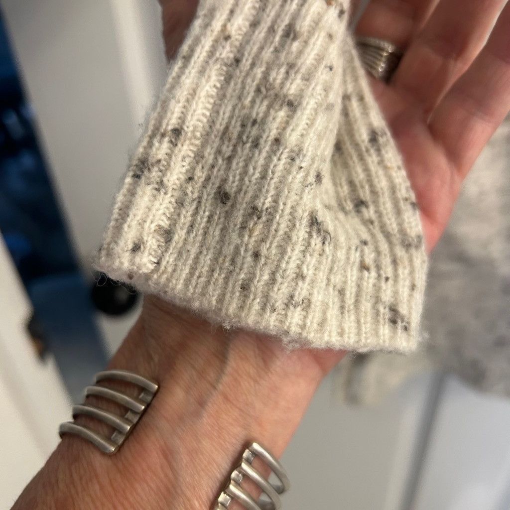 Madewell Women's Madewell Cardigan Sweater XS White Black wool blend Size XS / US 0-2 / IT 36-38 - 5 Thumbnail