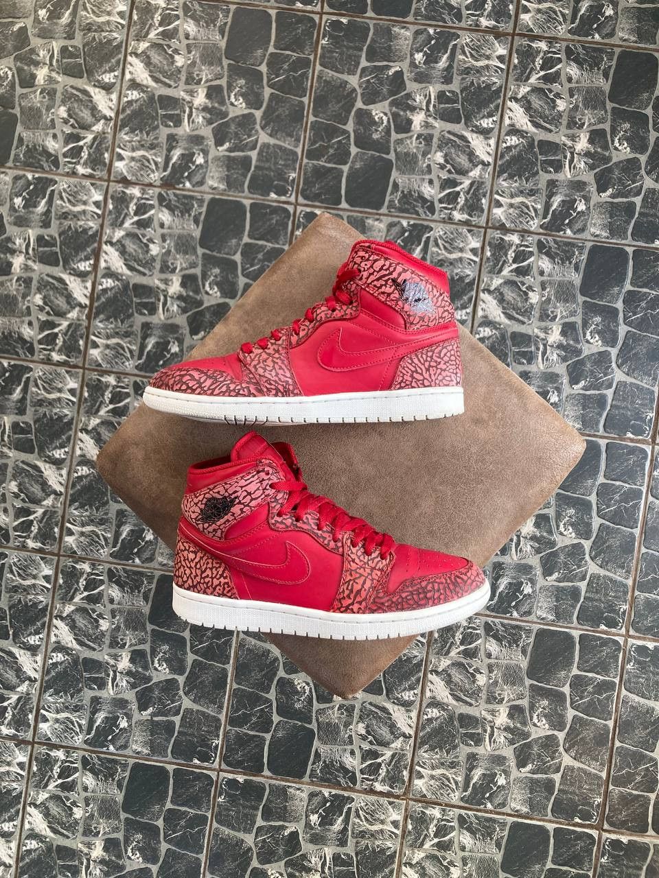 Nike Air Jordan High Red Elephant Print