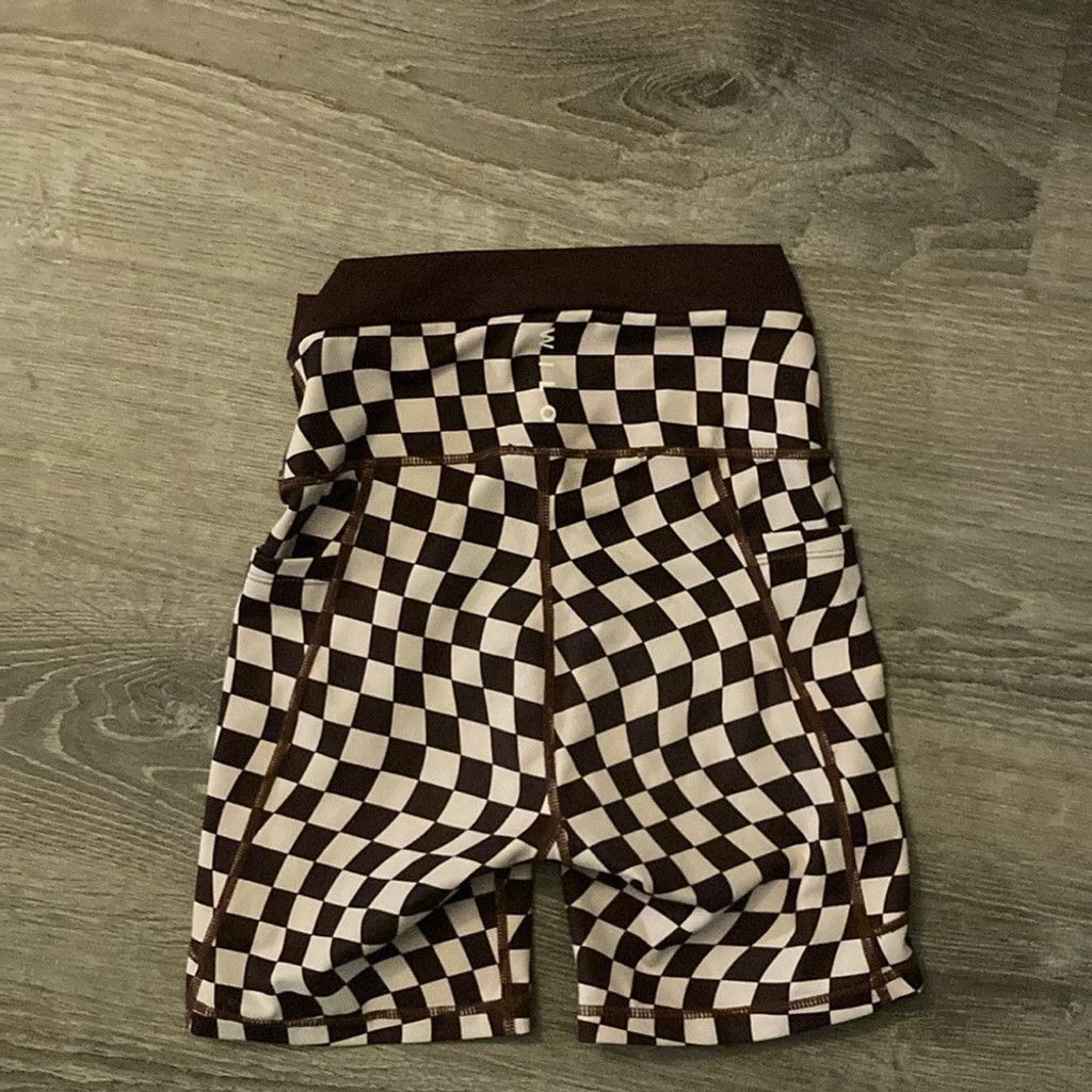 Other Wilo brown checkered bike shorts with pockets size XS Size 22" - 5 Thumbnail