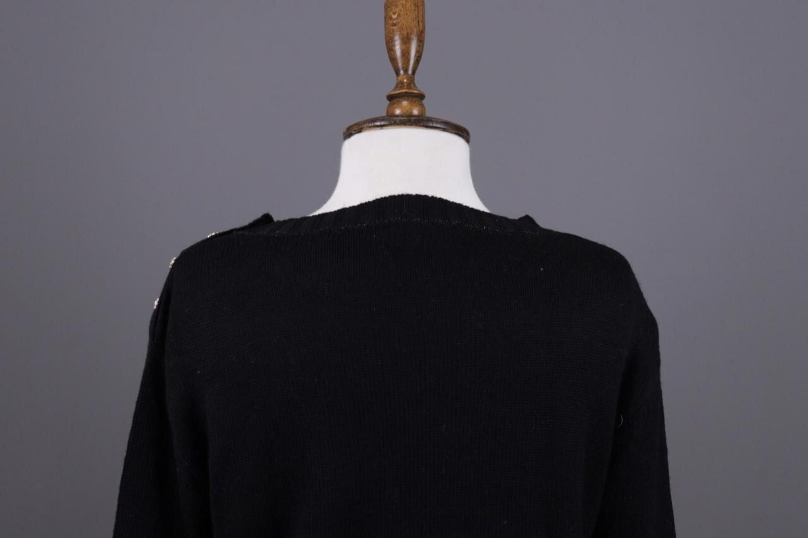 Designer Princess Goes Hollywood Black Knit Sweater Size 36 Size M / US 6-8 / IT 42-44 - 12 Thumbnail