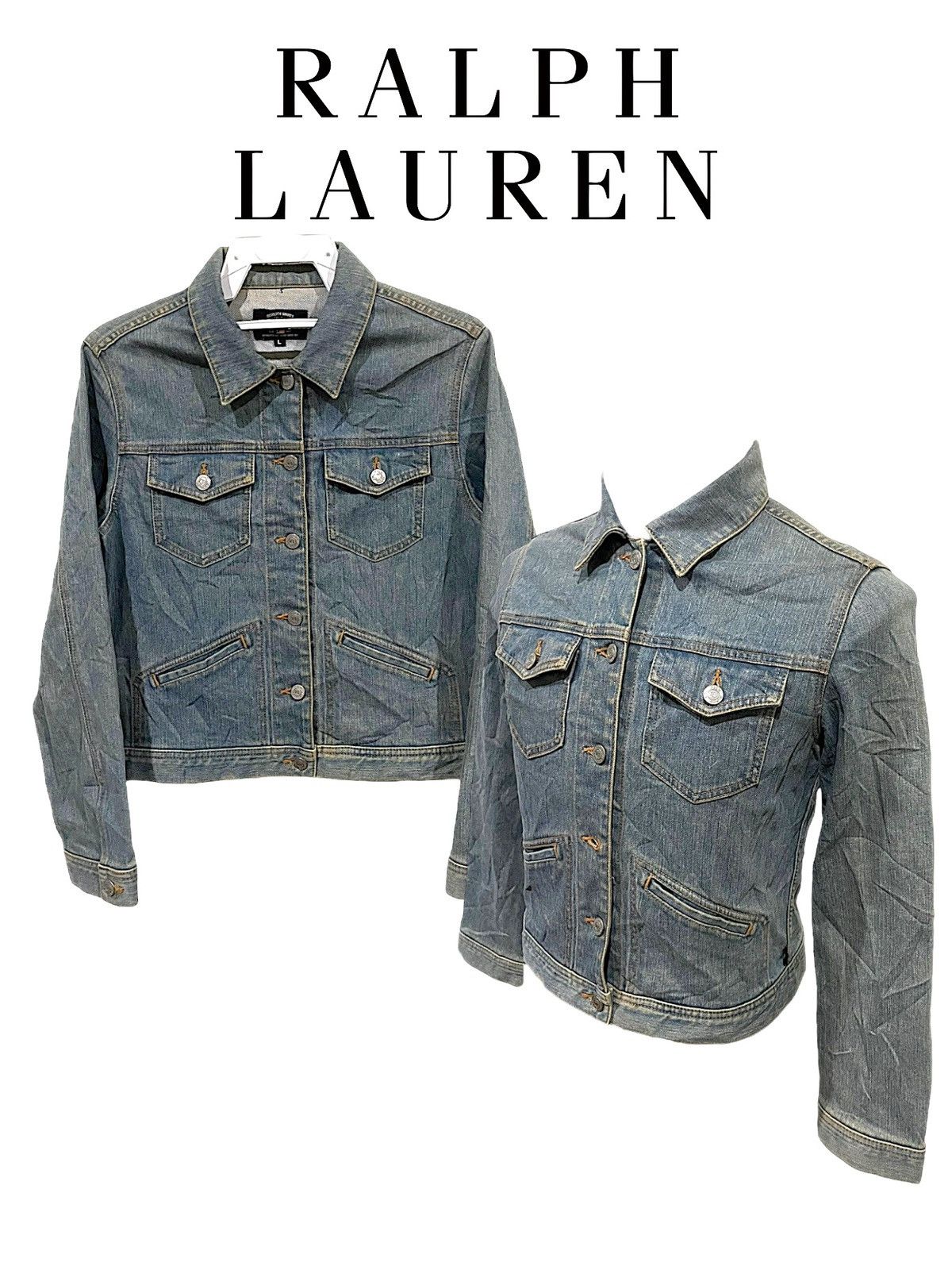 Designer × Ralph Lauren Ralph Lauren Jeans Company Denim Jacket Size L / US 10 / IT 46 - 1 Thumbnail