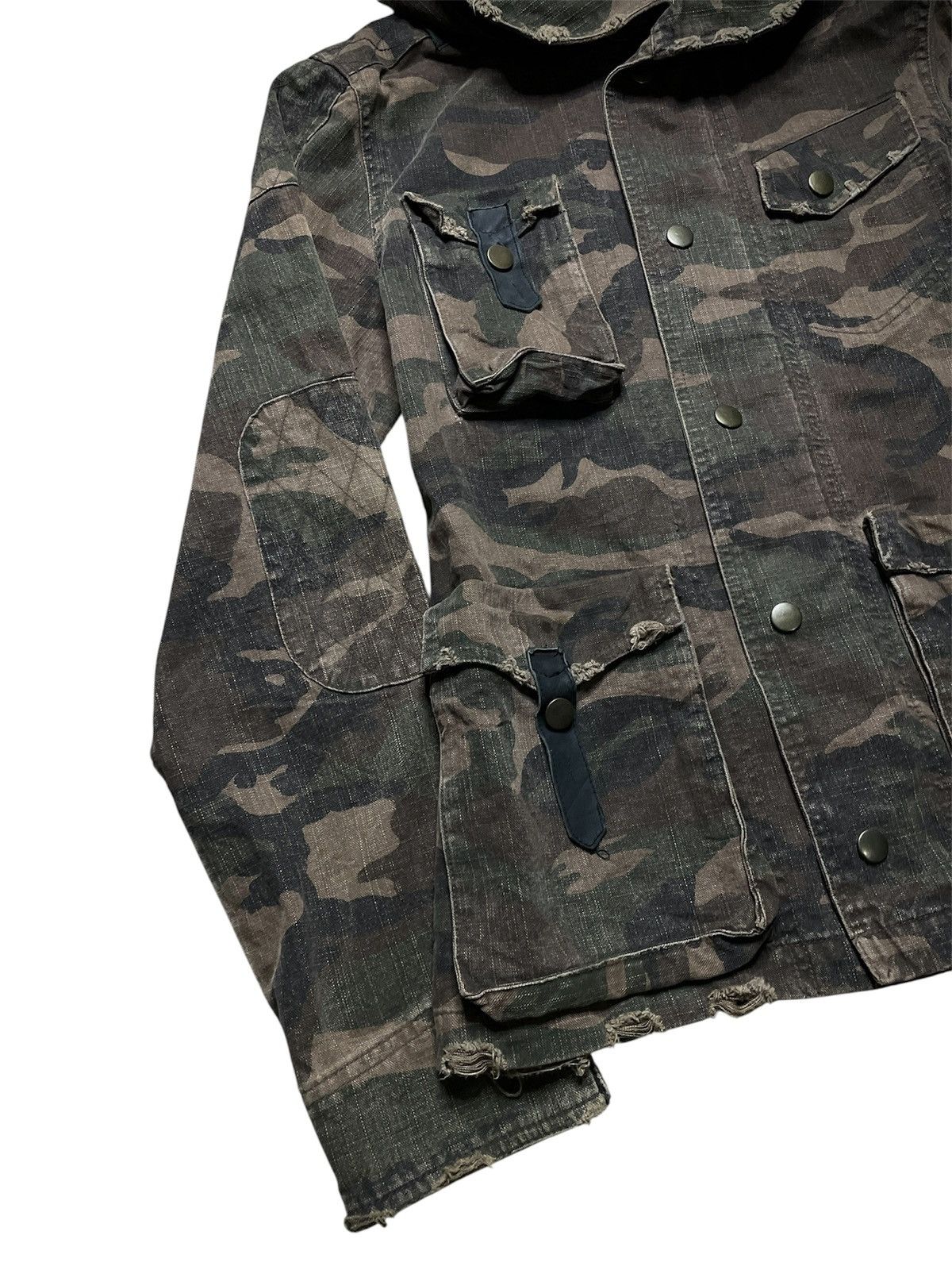 GOA 2000’s Bub Jhonny - Cyber Style Distressed Camo Bono Jacket Size US M / EU 48-50 / 2 - 3 Thumbnail