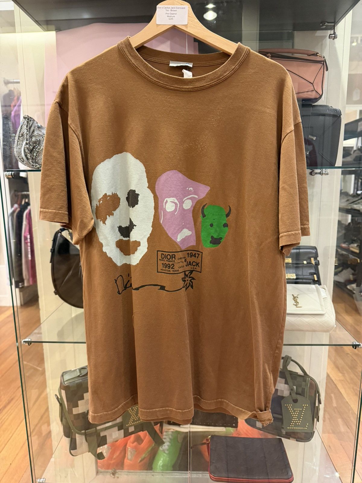 Dior × Travis Scott Dior x Cactus Jack Oversized Tee - Coffee Brown Size US M / EU 48-50 / 2 - 1 Thumbnail