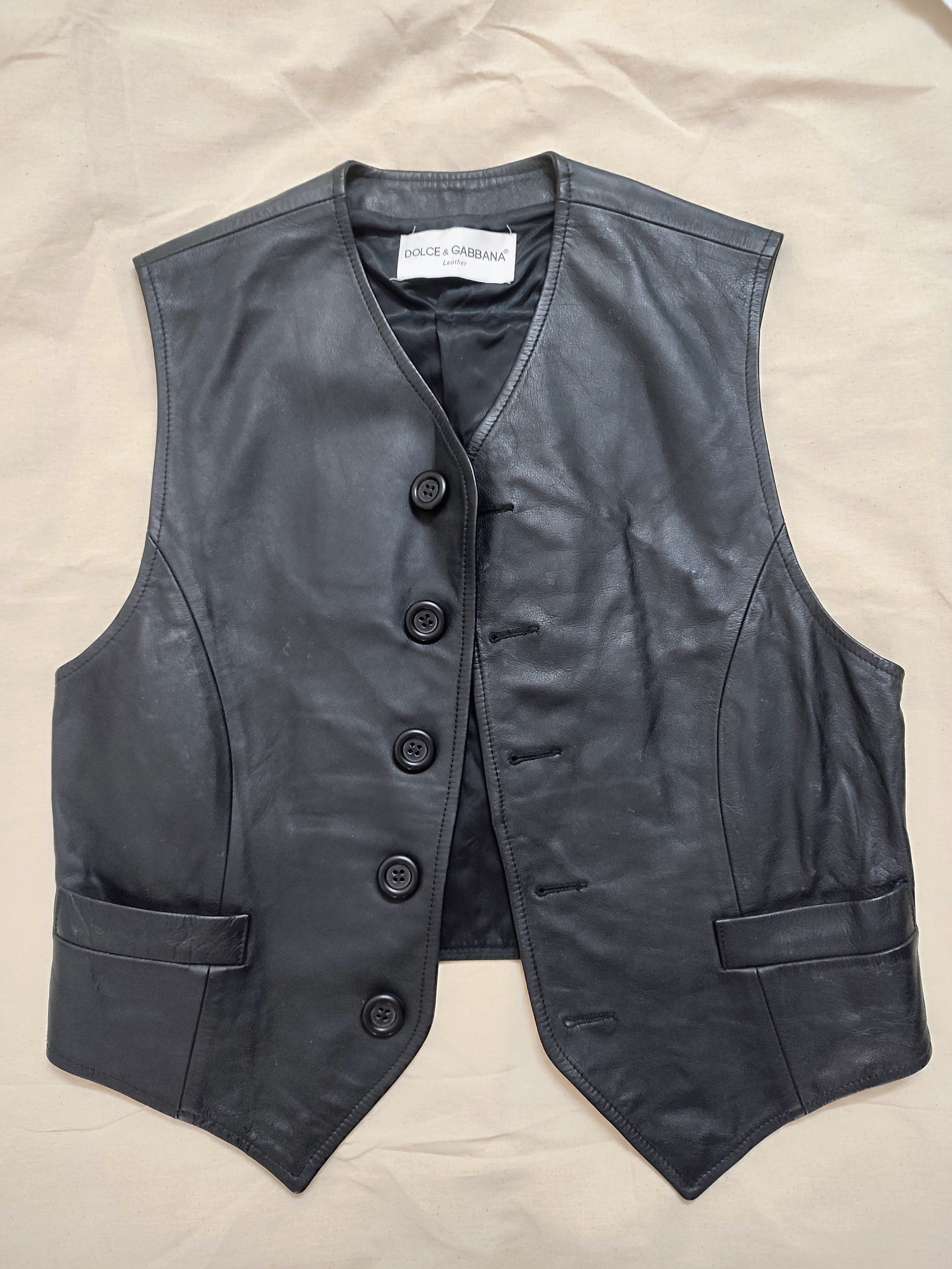 Dolce & Gabbana Vintage leather vest Size US L / EU 52-54 / 3 - 1 Thumbnail