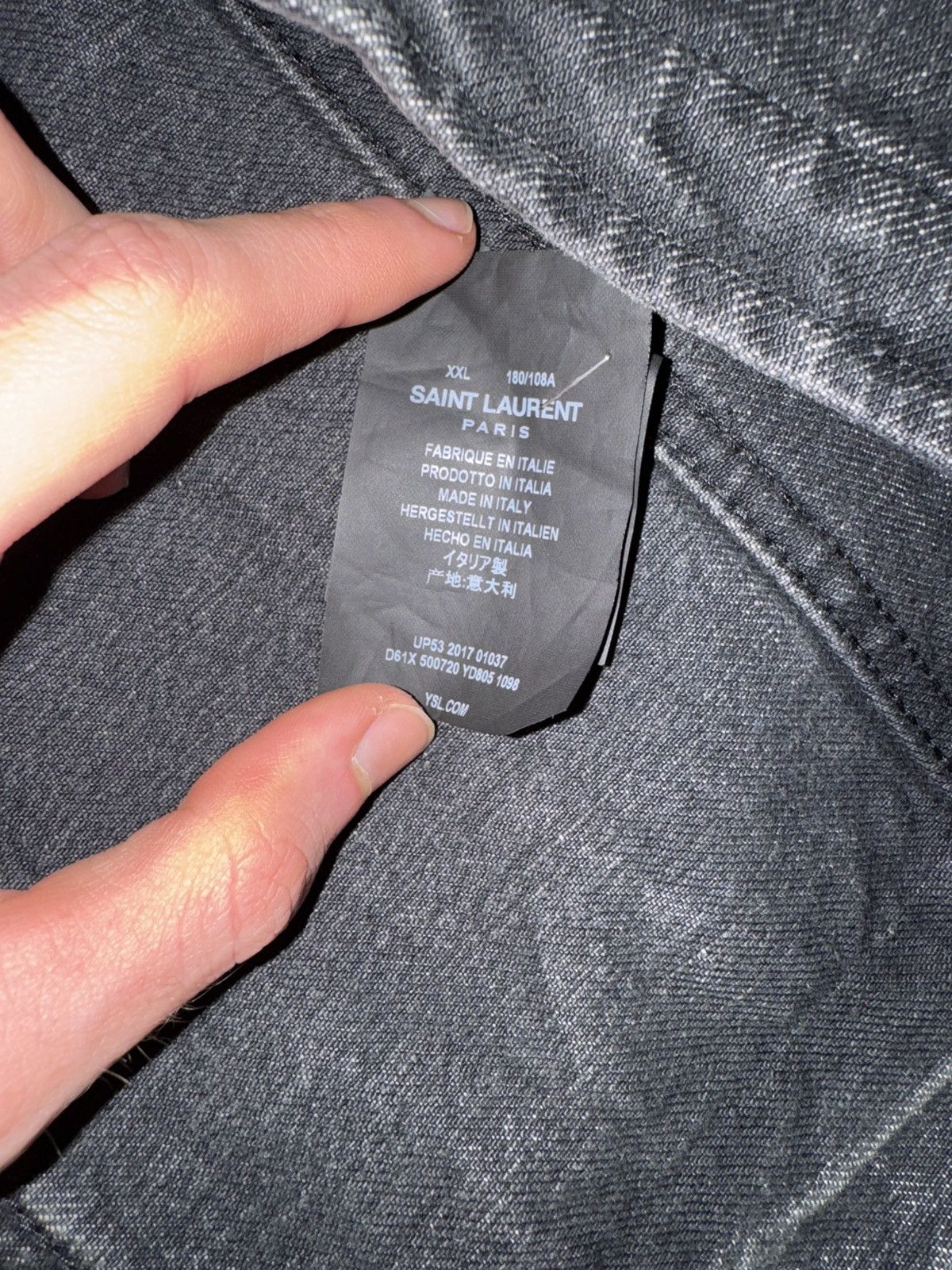 Saint Laurent Paris Saint Laurent Denim Jacket Size US S / EU 44-46 / 1 - 4 Thumbnail