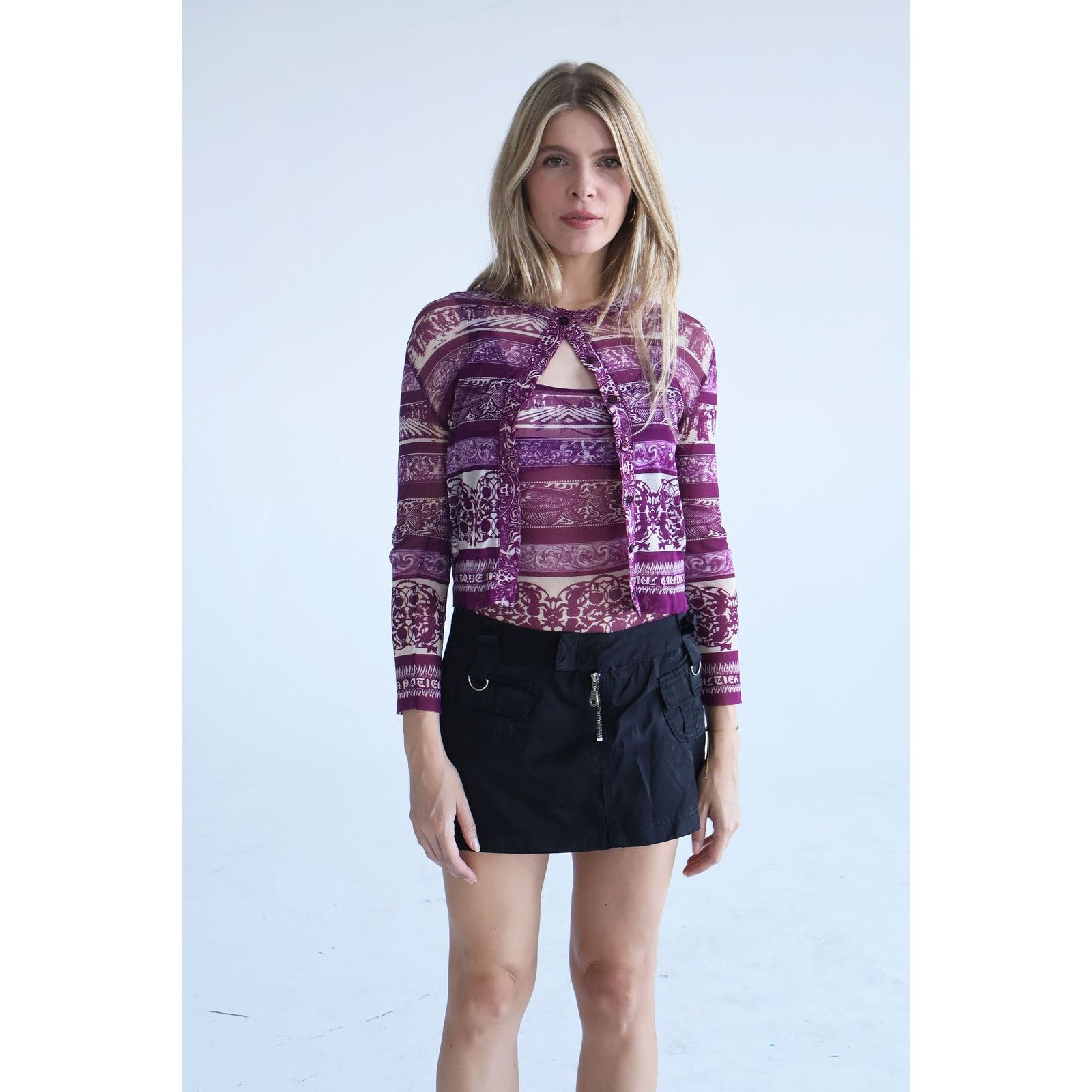 Jean Paul Gaultier Vintage Jean Paul Gaultier Purple Fish + Cherub Print Set Size M / US 6-8 / IT 42-44 - 2 Thumbnail
