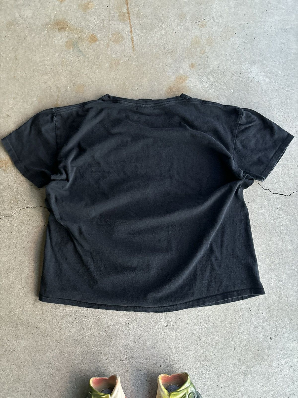 Vintage × West Coast Choppers Crazy 90s Flame Biker Boxy Faded Black Skater CCP Tee Size US M / EU 48-50 / 2 - 2 Thumbnail