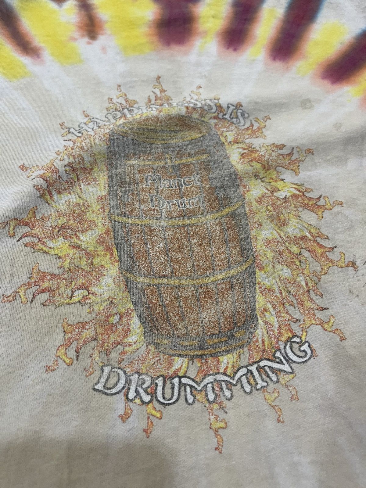 Grateful Dead Vintage 1999 Grateful Dead "Happiness Is Drumming" Tie-Dye Size US L / EU 52-54 / 3 - 11 Thumbnail