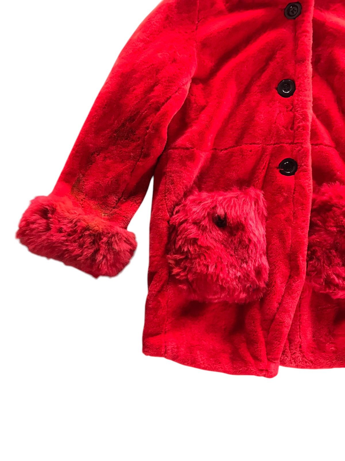 Beauty Beast × Japanese Brand L& L aifenex Faux Fur Jacket Red Color Fur Jacket Size M / US 6-8 / IT 42-44 - 4 Thumbnail