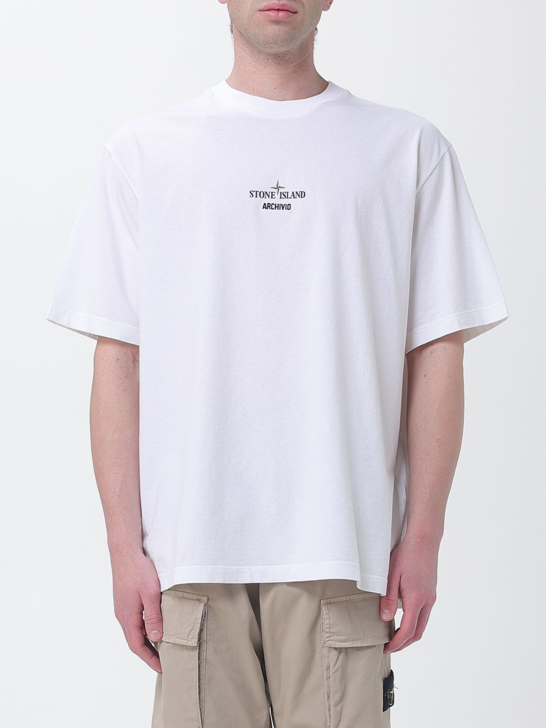 Stone Island Stone Island T-Shirt Men White Size US XL / EU 56 / 4 - 1 Thumbnail