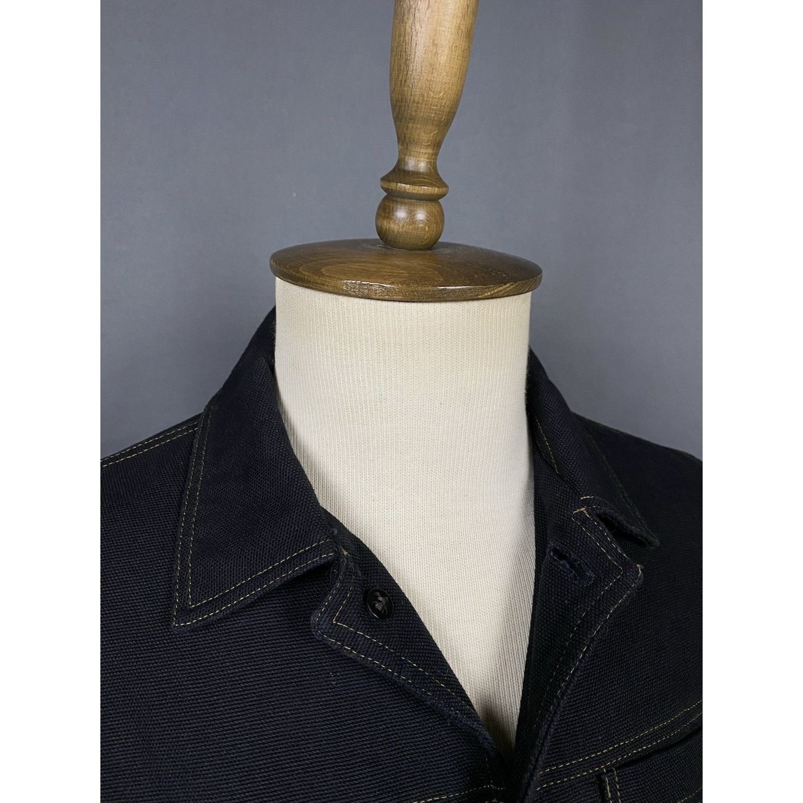 Oliver Spencer MINT! Oliver Spencer Men's Black Denim Collared Bomber Jacke Size US M / EU 48-50 / 2 - 6 Thumbnail