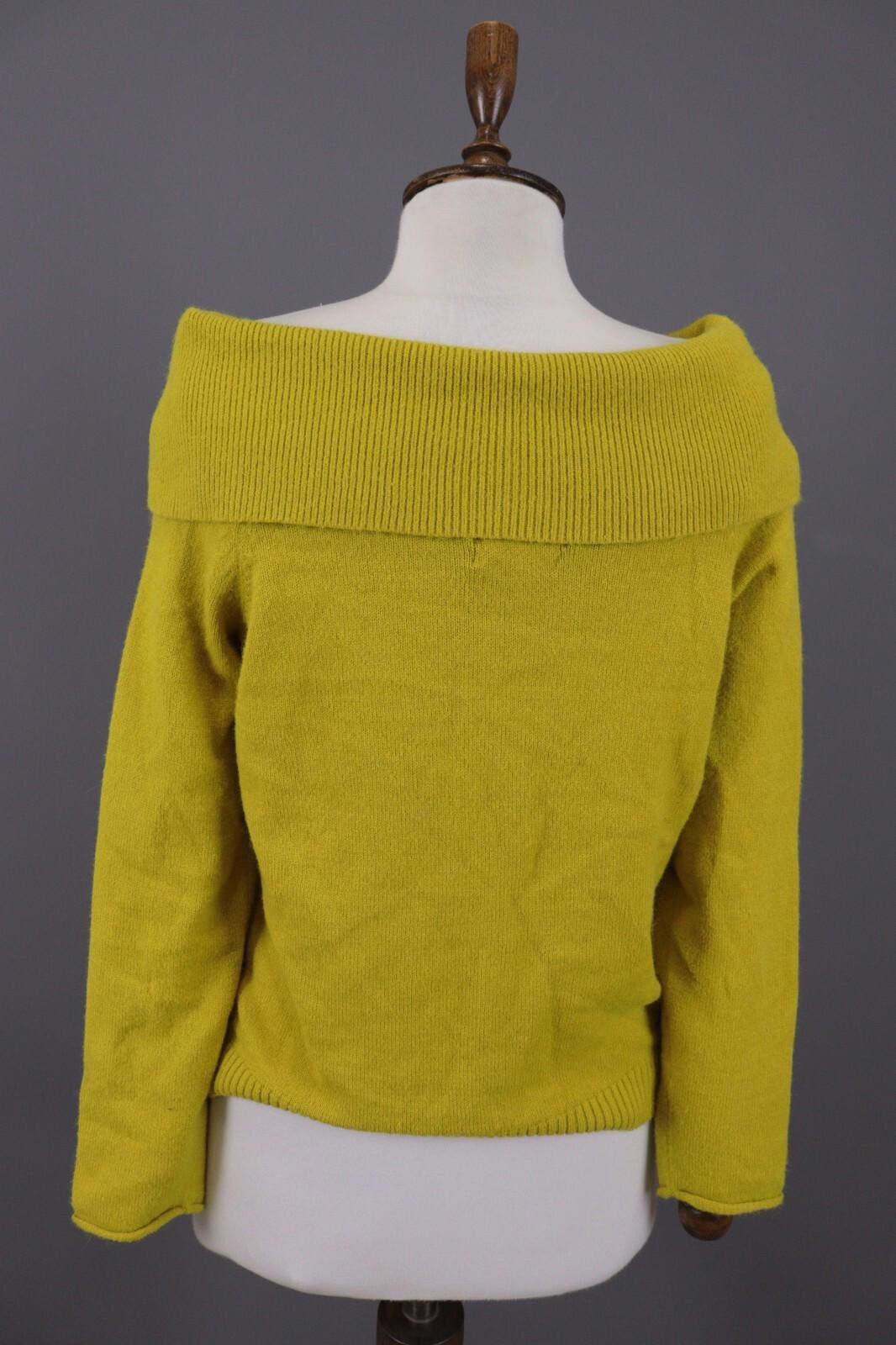 Designer Anthropologie Yellow Boat Neck Jumper Blend Sweater Size M Size M / US 6-8 / IT 42-44 - 10 Thumbnail