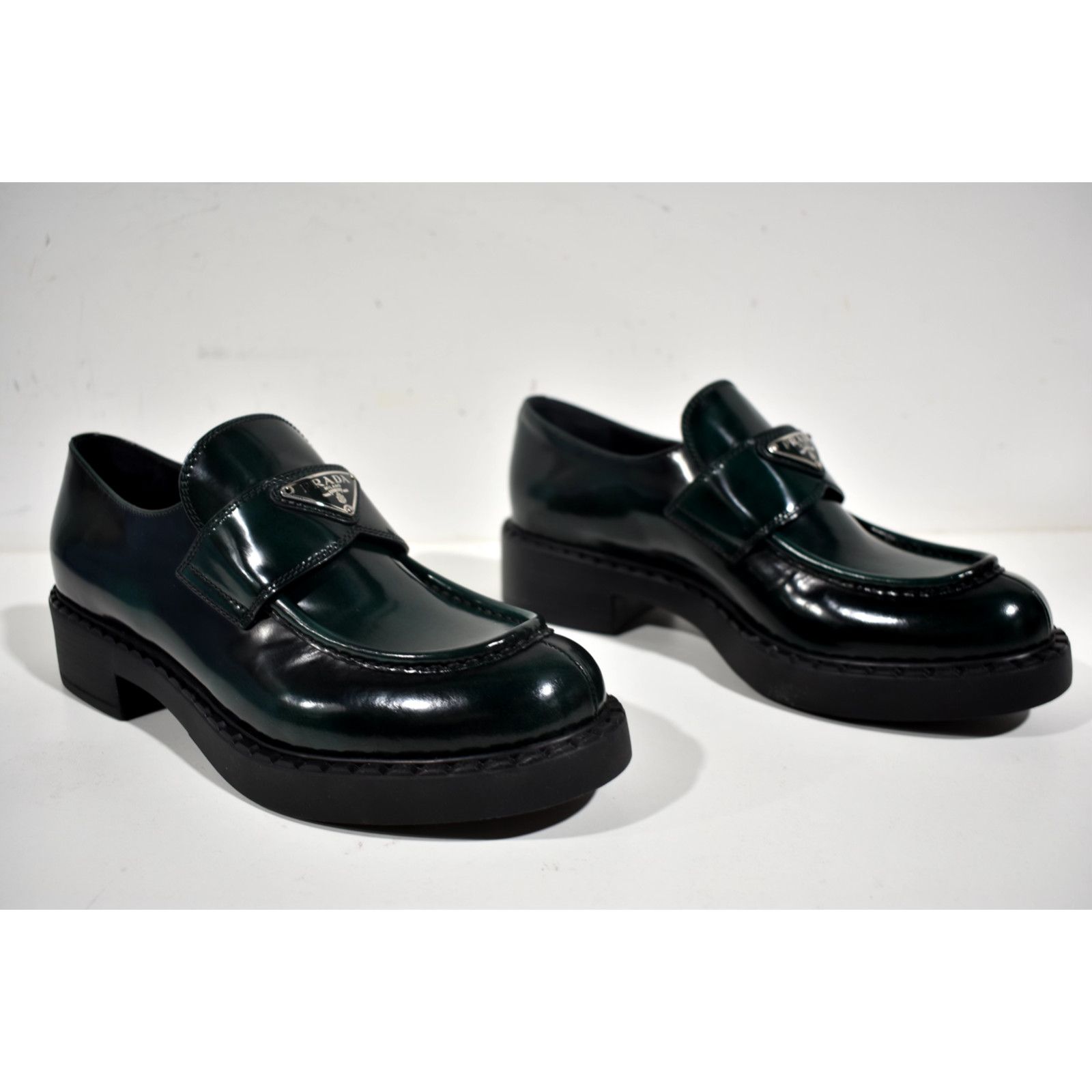 Prada Spazzolato Bosco Platform Loafer Creeper Slip On Flat 40.5 Size US 10.5 / IT 40.5 - 4 Thumbnail