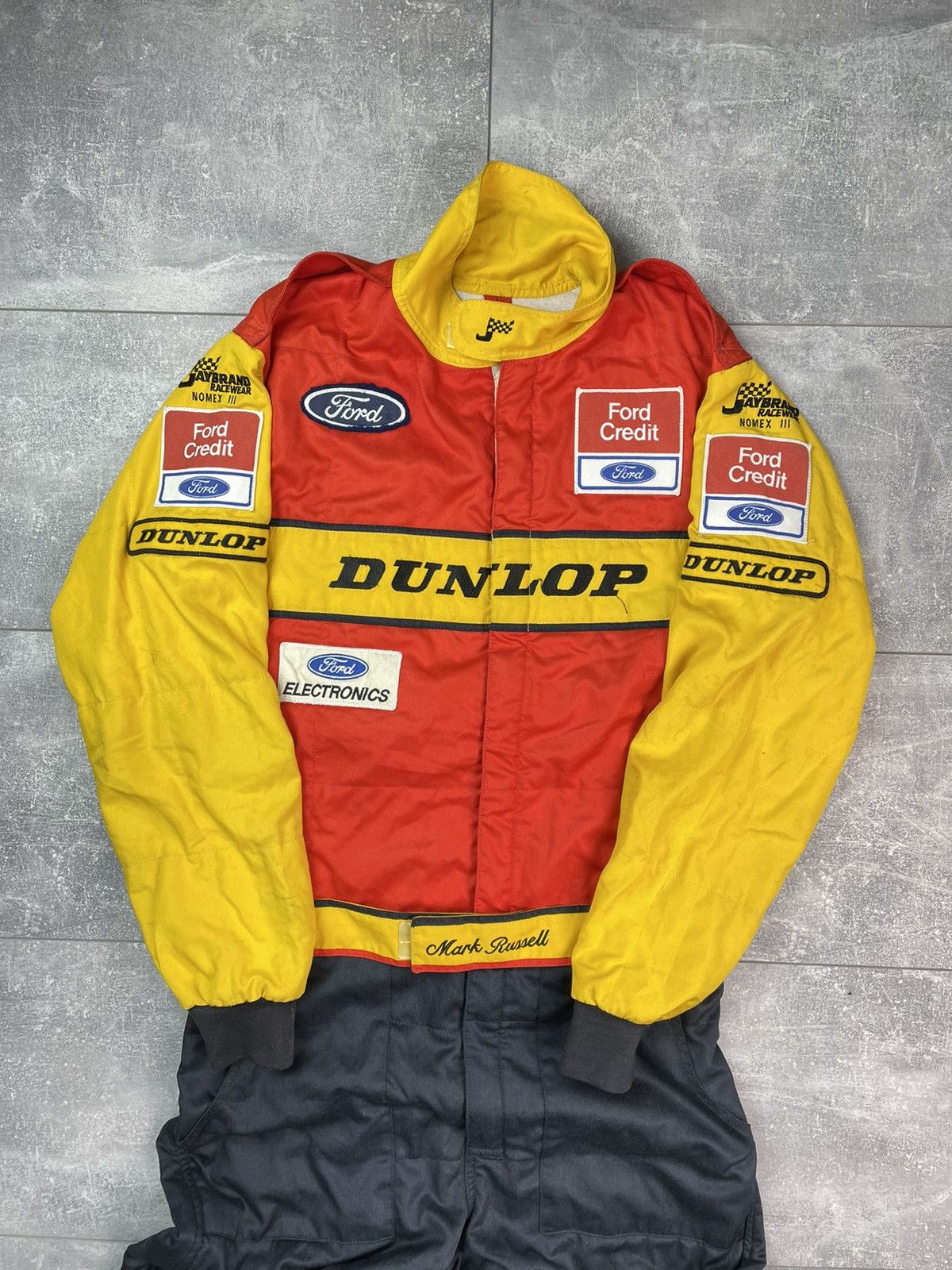 Dunlop × Ford Vintage 1986 Ford Dunlop Racing Spidi Suit Costume Size US M / EU 48-50 / 2 - 3 Thumbnail