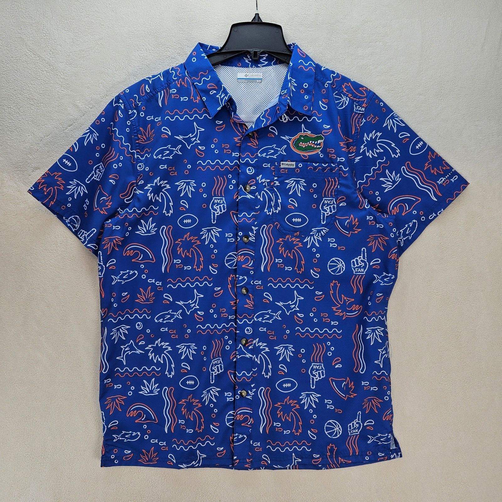 Columbia COLUMBIA PFT MEN'S MEDIUM FLORIDA GATORS FISHING SHIRT TIDE Size US M / EU 48-50 / 2 - 1 Thumbnail