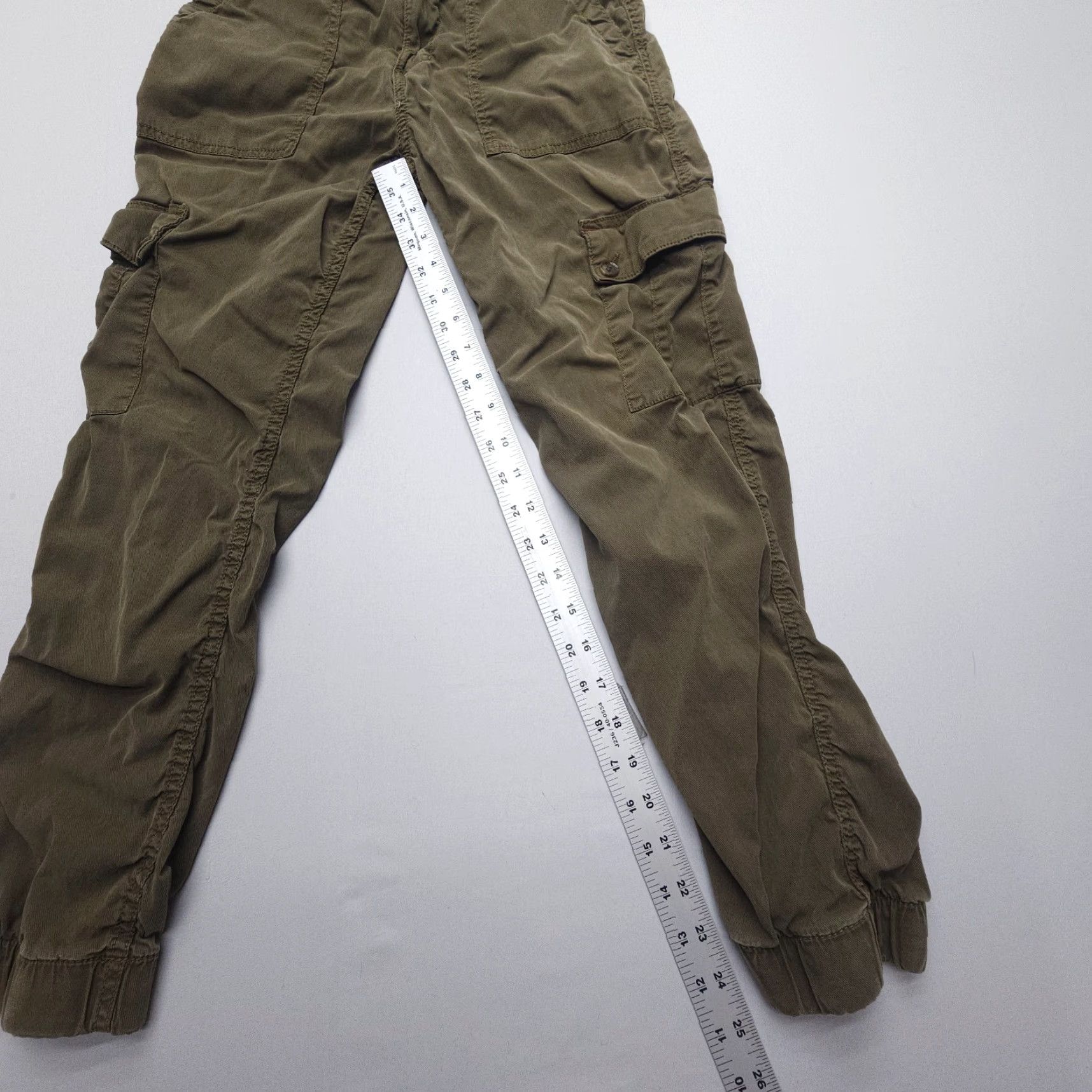 Anthropologie Anthropologie Cargo Jogger Pants Womens 26 Green Army Travel Stretch Regular Twill Front Button Baggy? Size 26" / US 2 / IT 38 - 6 Thumbnail