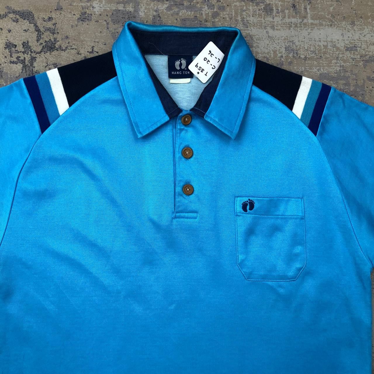 Hang Ten × Vintage T359 VTG HANG TEN POLO SHIRTS Size US L / EU 52-54 / 3 - 3 Thumbnail