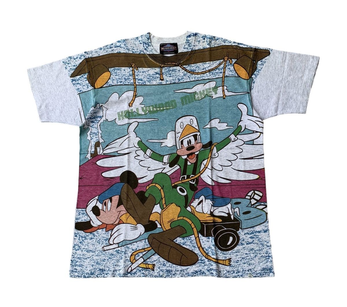 Vintage Hollywod Mickey Goovy Overprint Tshirt