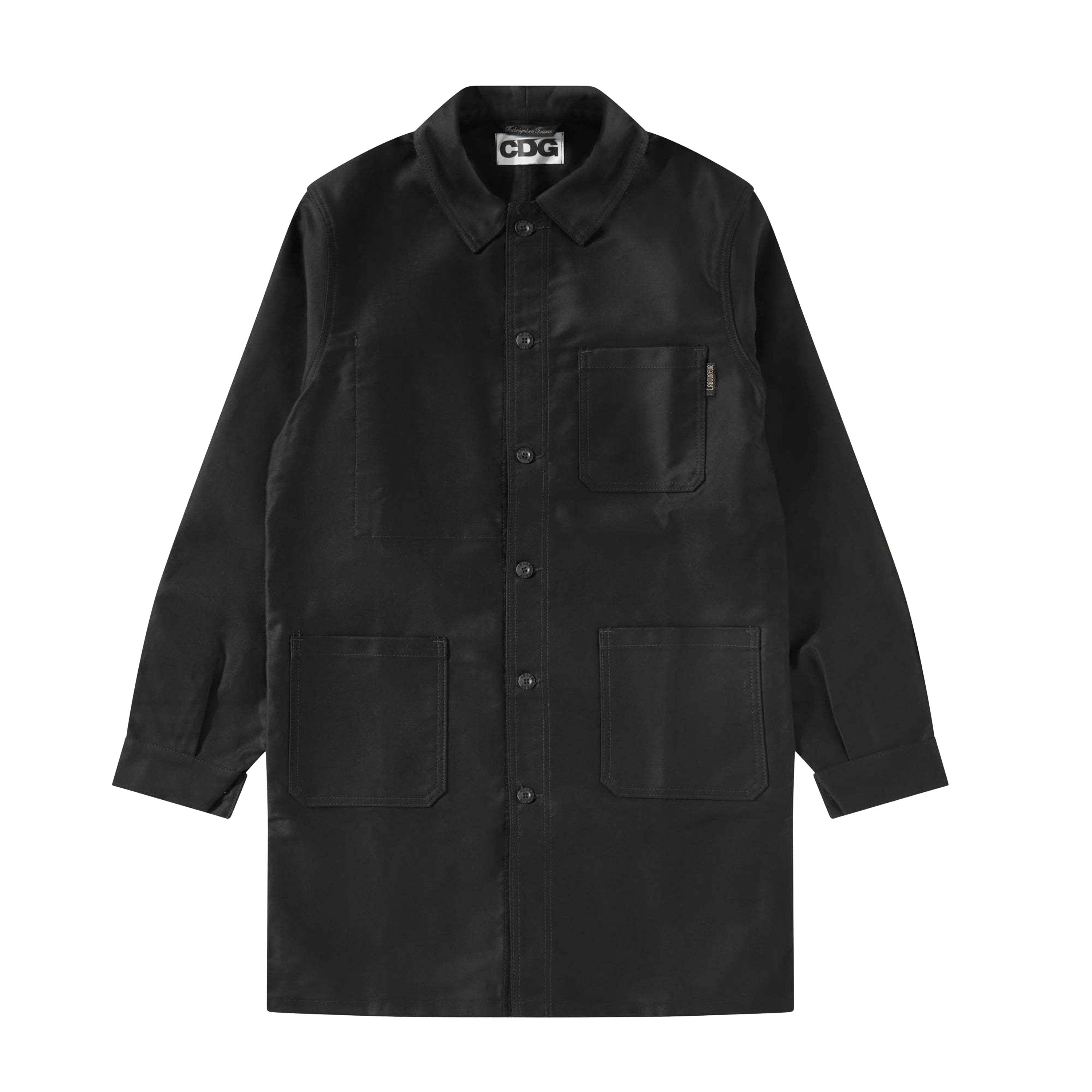 Comme des Garcons CDG x Le Laboureur 2019 Long Black Work Jacket Size US L / EU 52-54 / 3 - 3 Thumbnail