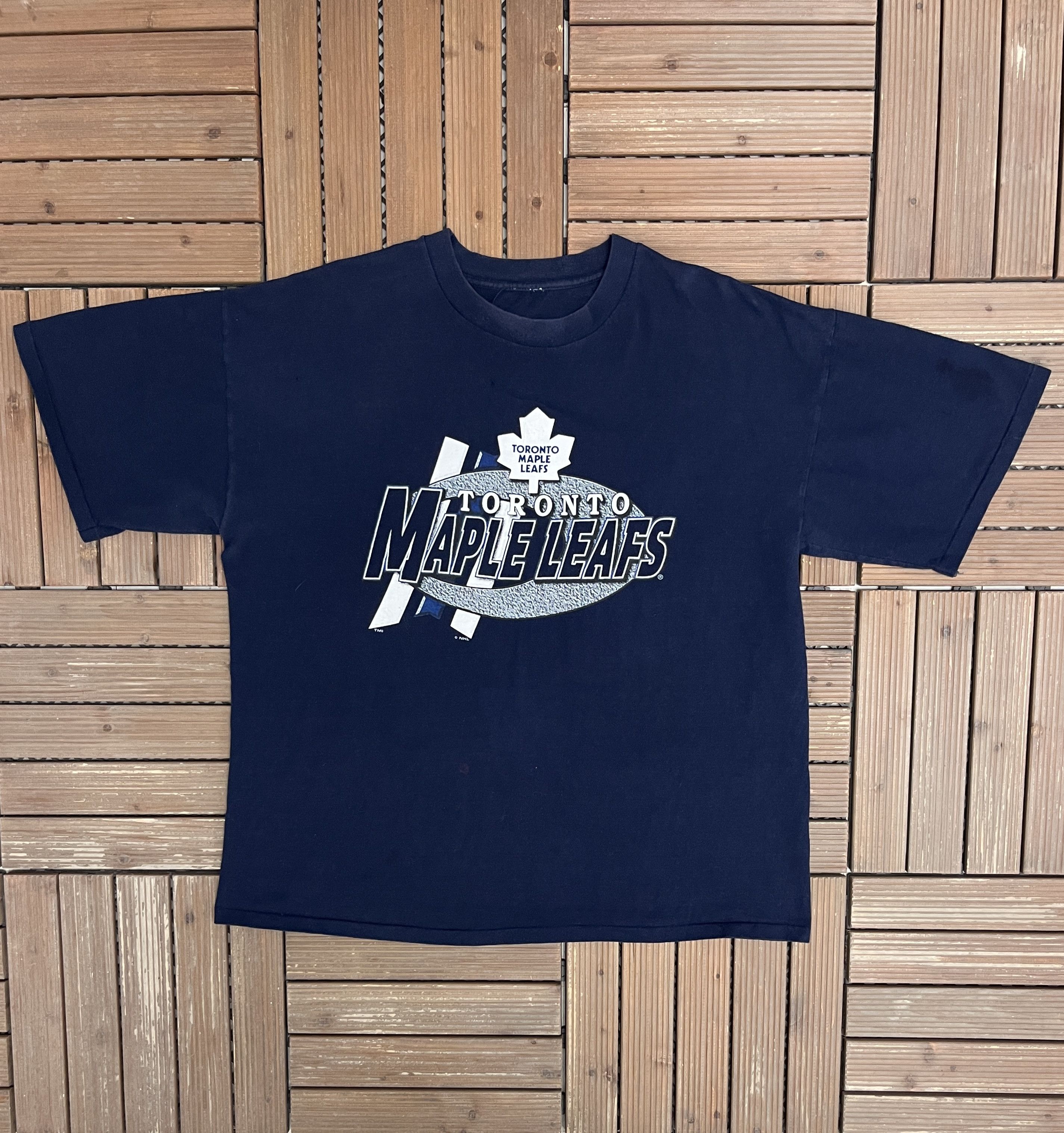 Vintage Toronto Maple Leafs Vintage Blue T-Shirt Tee Size US XL / EU 56 / 4 - 1 Thumbnail
