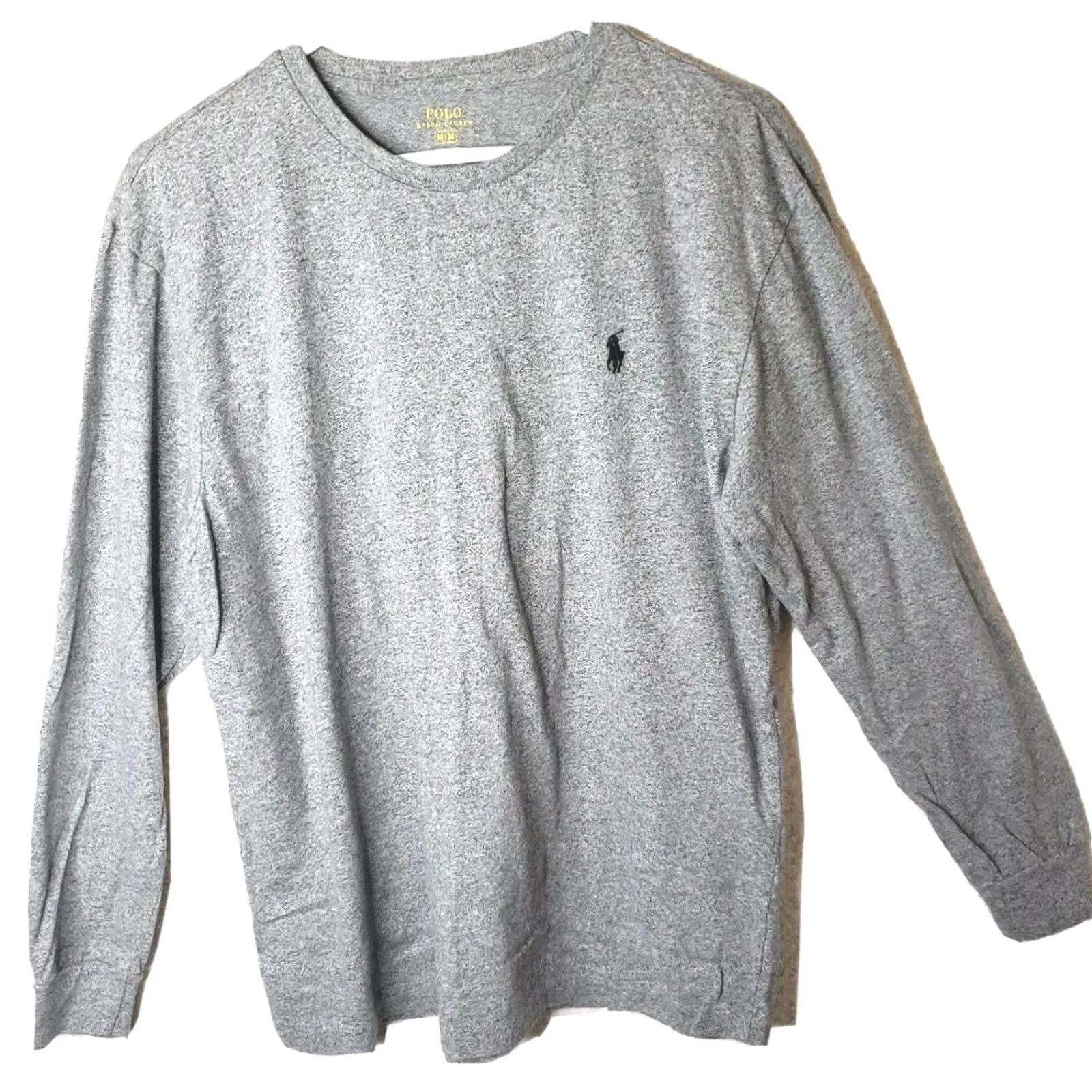 Polo Ralph Lauren Polo Ralph Lauren Men Shirt Long Sleeve Crew Neck Gray Size M Classic Fit Short Form T-Shirt Size US M / EU 48-50 / 2 - 2 Thumbnail
