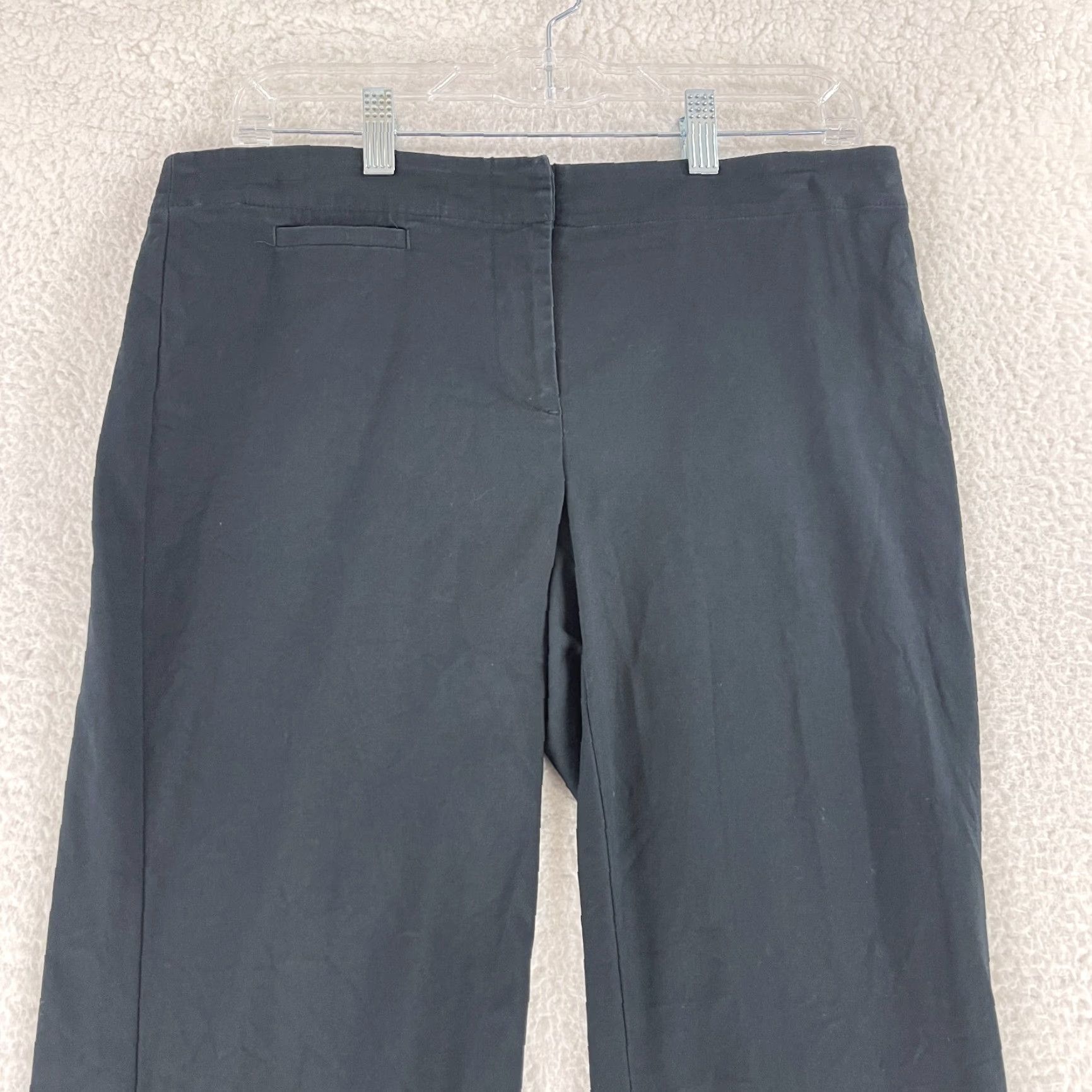 J. Jill J. Jill Black Straight Crop Chino Pants Womens Size 8 Mid-Rise Casual Cotton Spandex Size 30" / US 8 / IT 44 - 2 Thumbnail